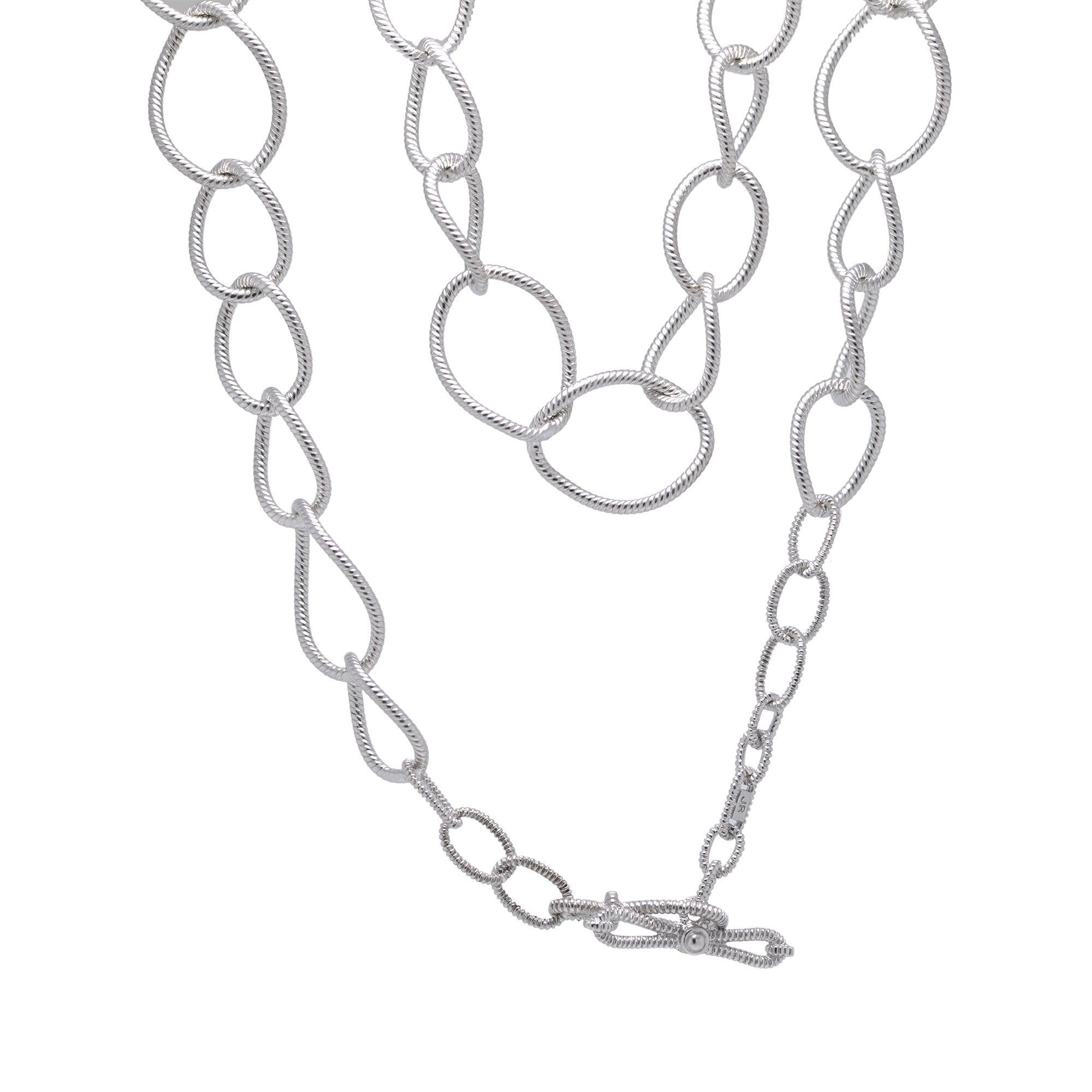 Judith Ripka Diamond Jubilee Oval Link Necklace