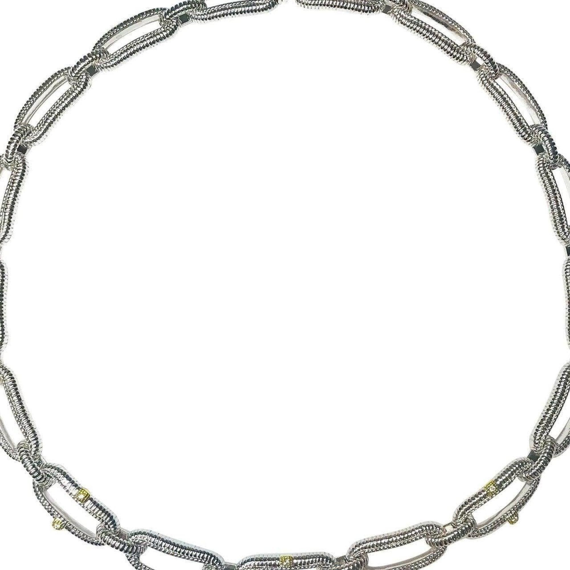 Judith Ripka Diamond Station Link Necklace