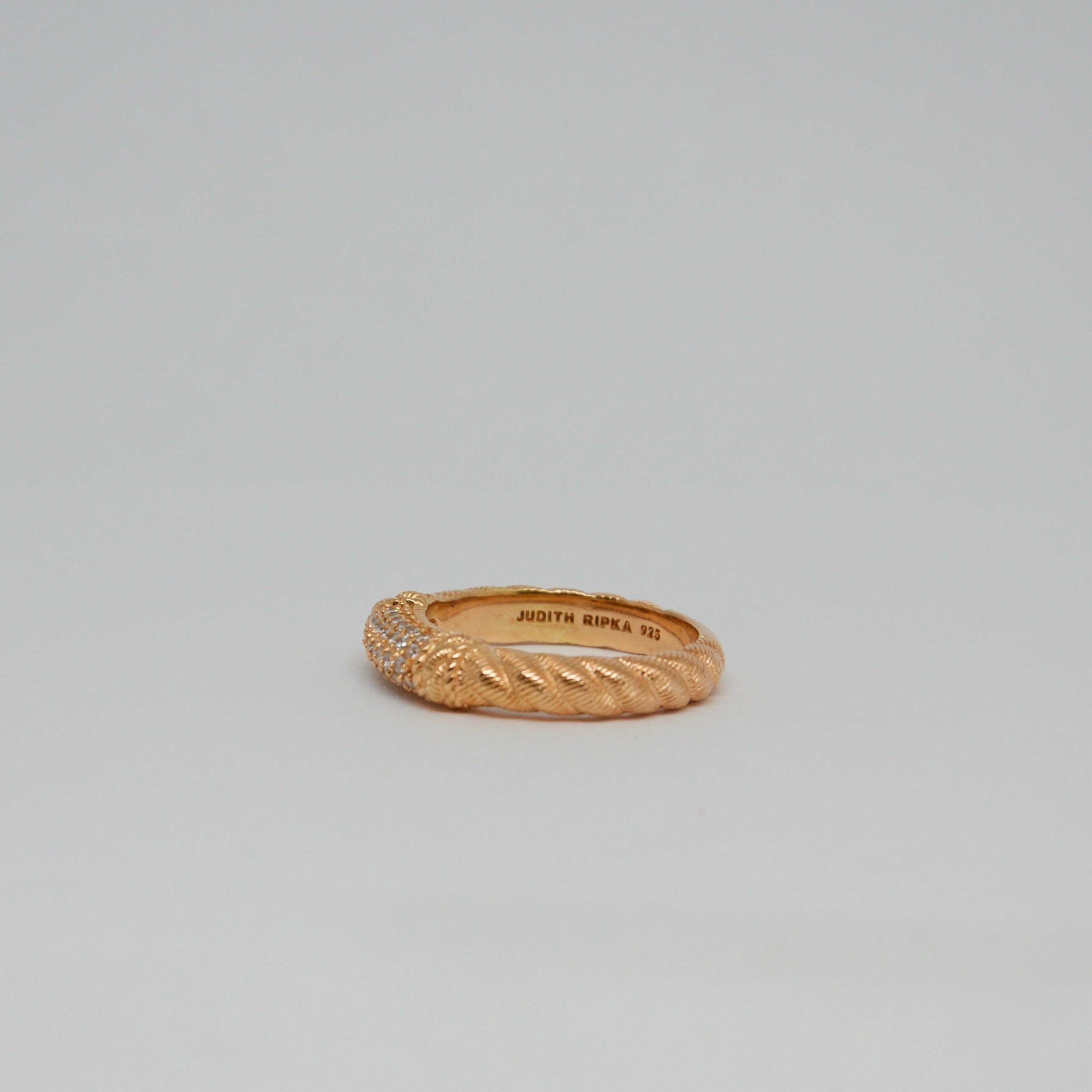 Judith Ripka Diatonique Station Pave Stack Ring