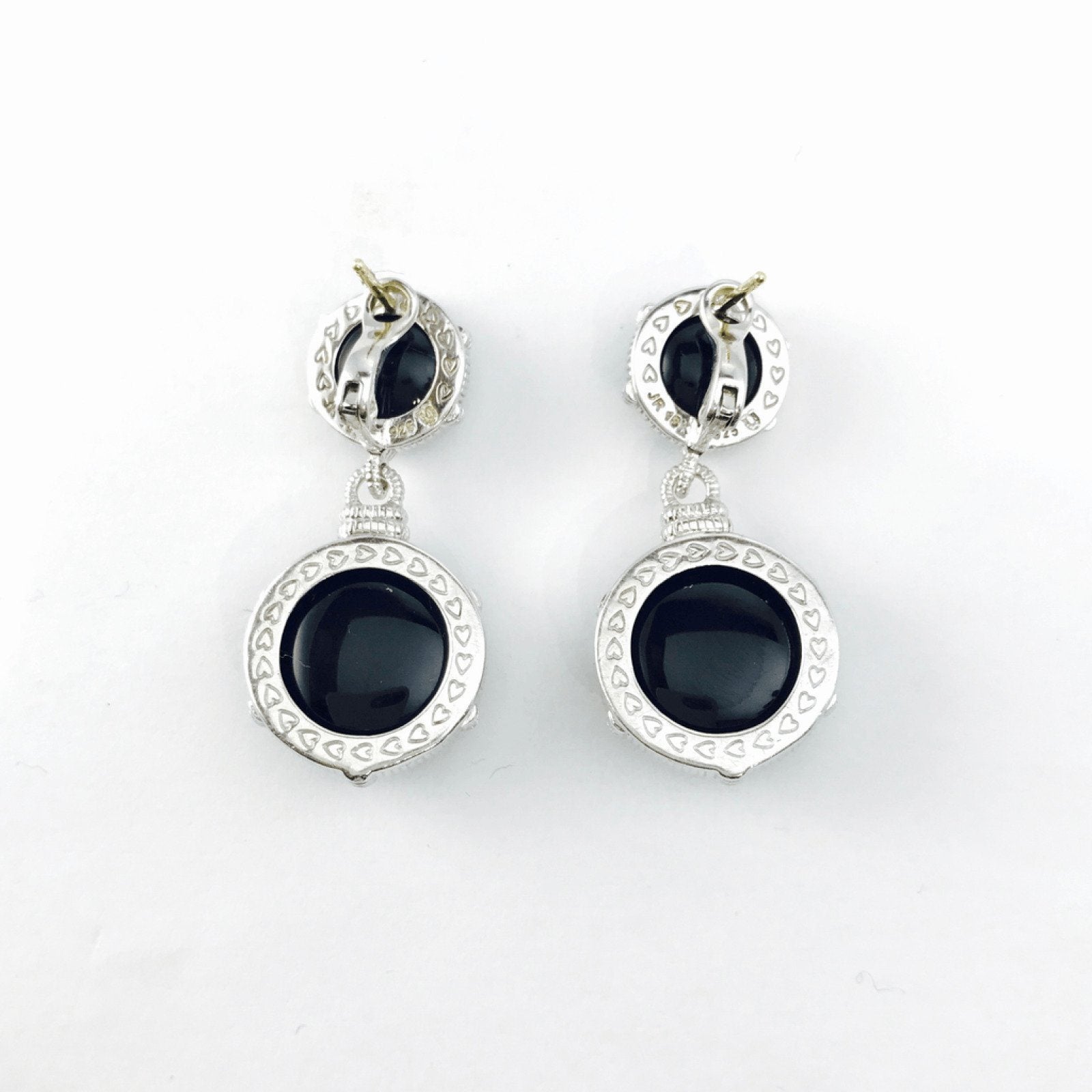 Judith Ripka Eclipse Double Black Onyx Drop Earrings