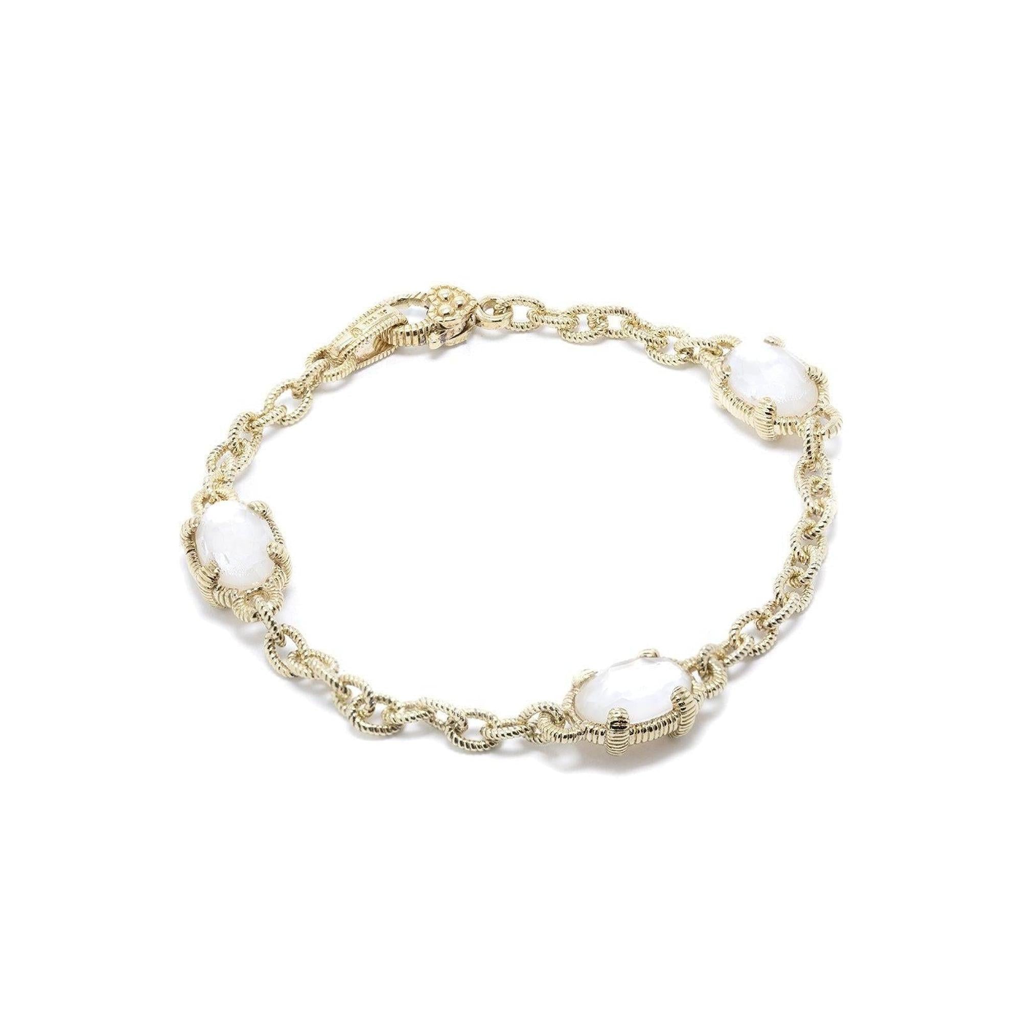Judith Ripka Glacier Mother of Pearl & Quartz Doublet Bracelet