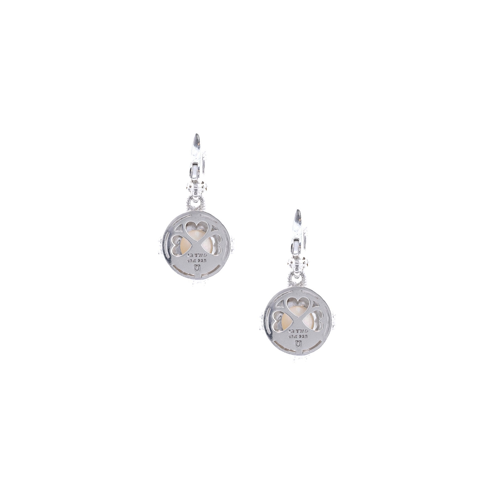 Judith Ripka Mabe Pearl and Diamond Drop Earrings