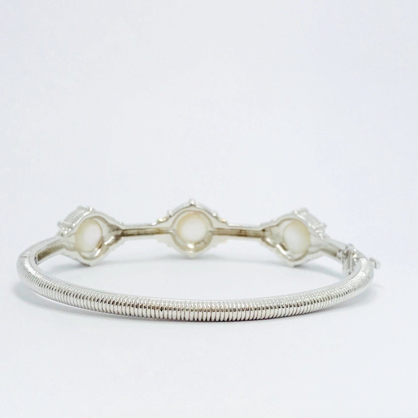 Judith Ripka Mother-of-Pearl Eclipse Bangle Bracelet