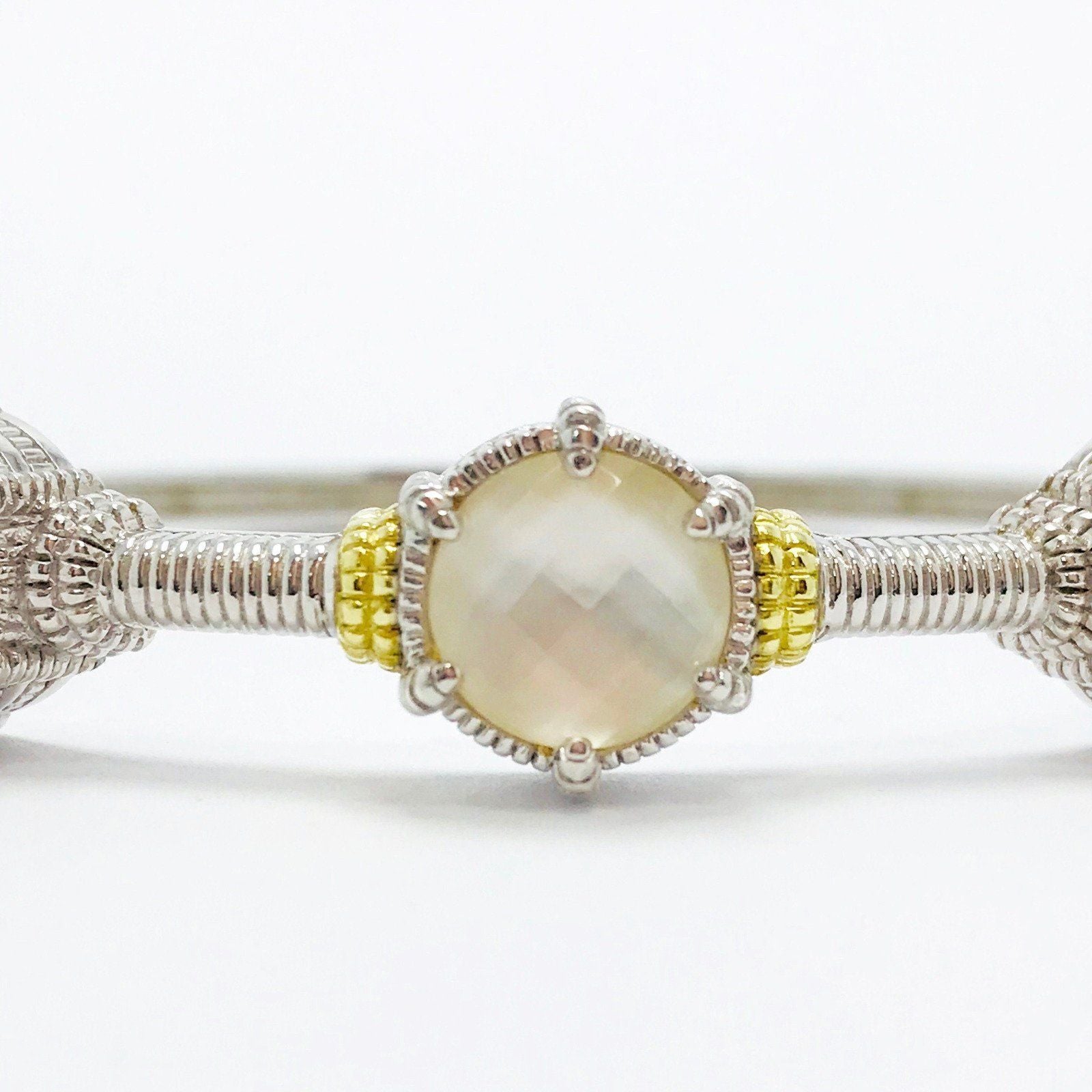 Judith Ripka Mother-of-Pearl Eclipse Bangle Bracelet