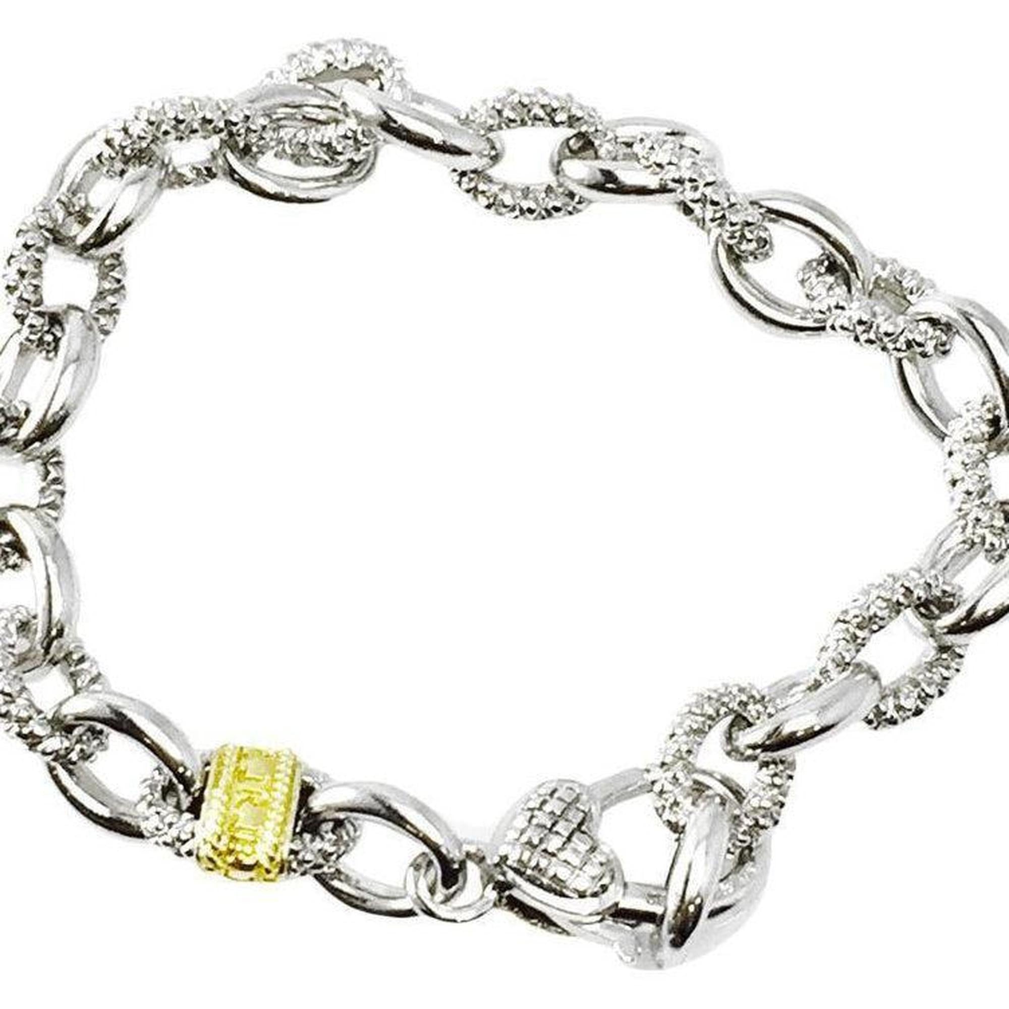 Judith Ripka Small Logo Fontaine Link Bracelet