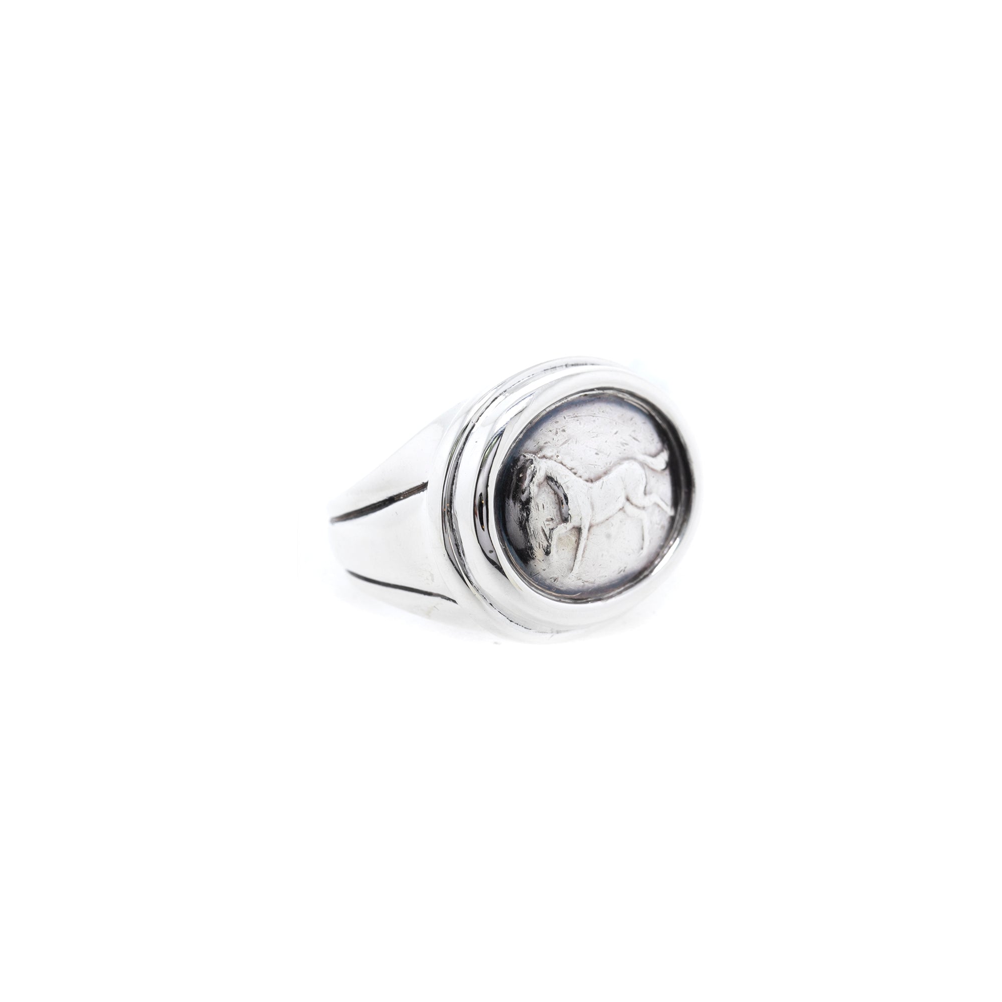 Kieselstein-Cord Sterling Silver Horse Signet Ring