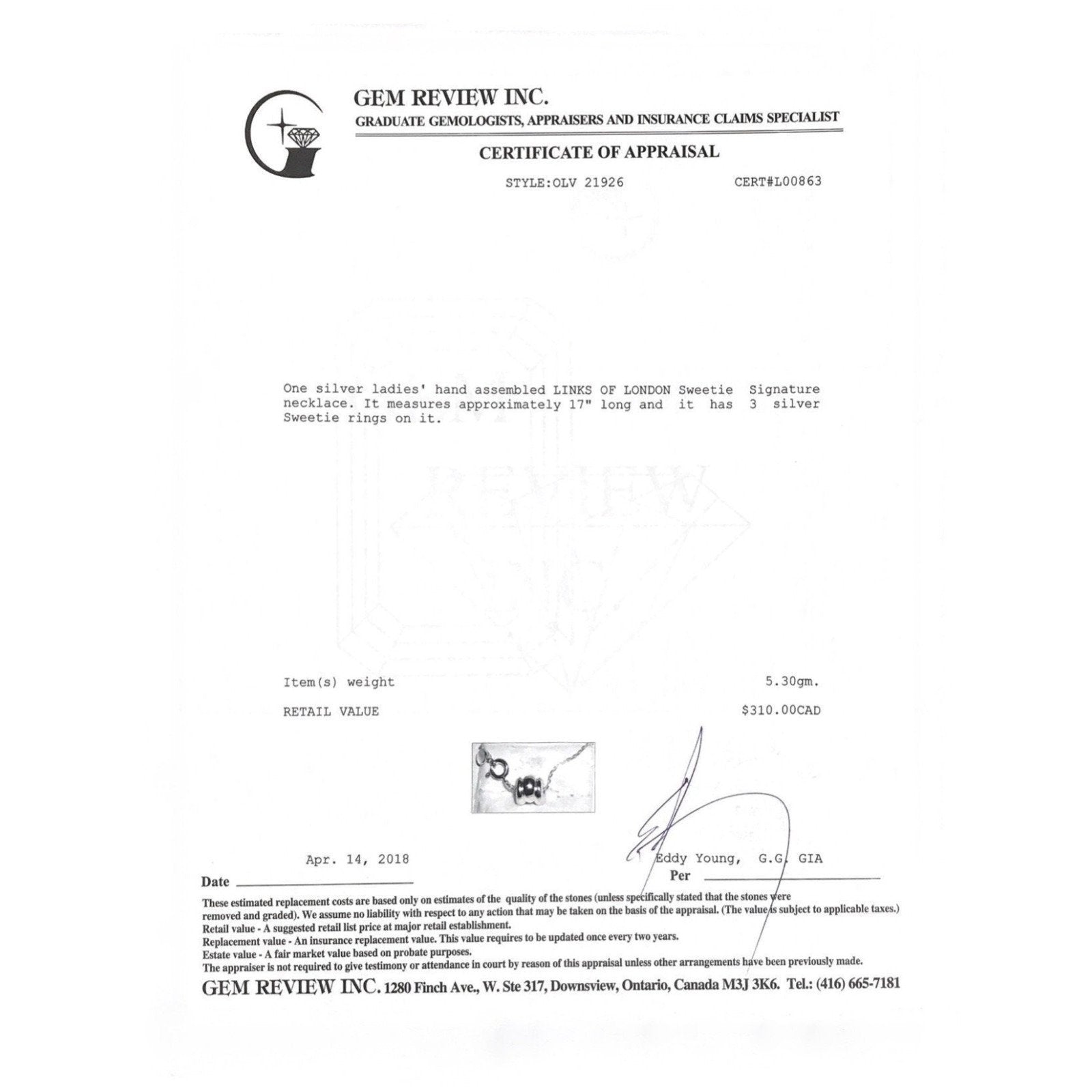 Links Of London Sweetie Signature Necklace