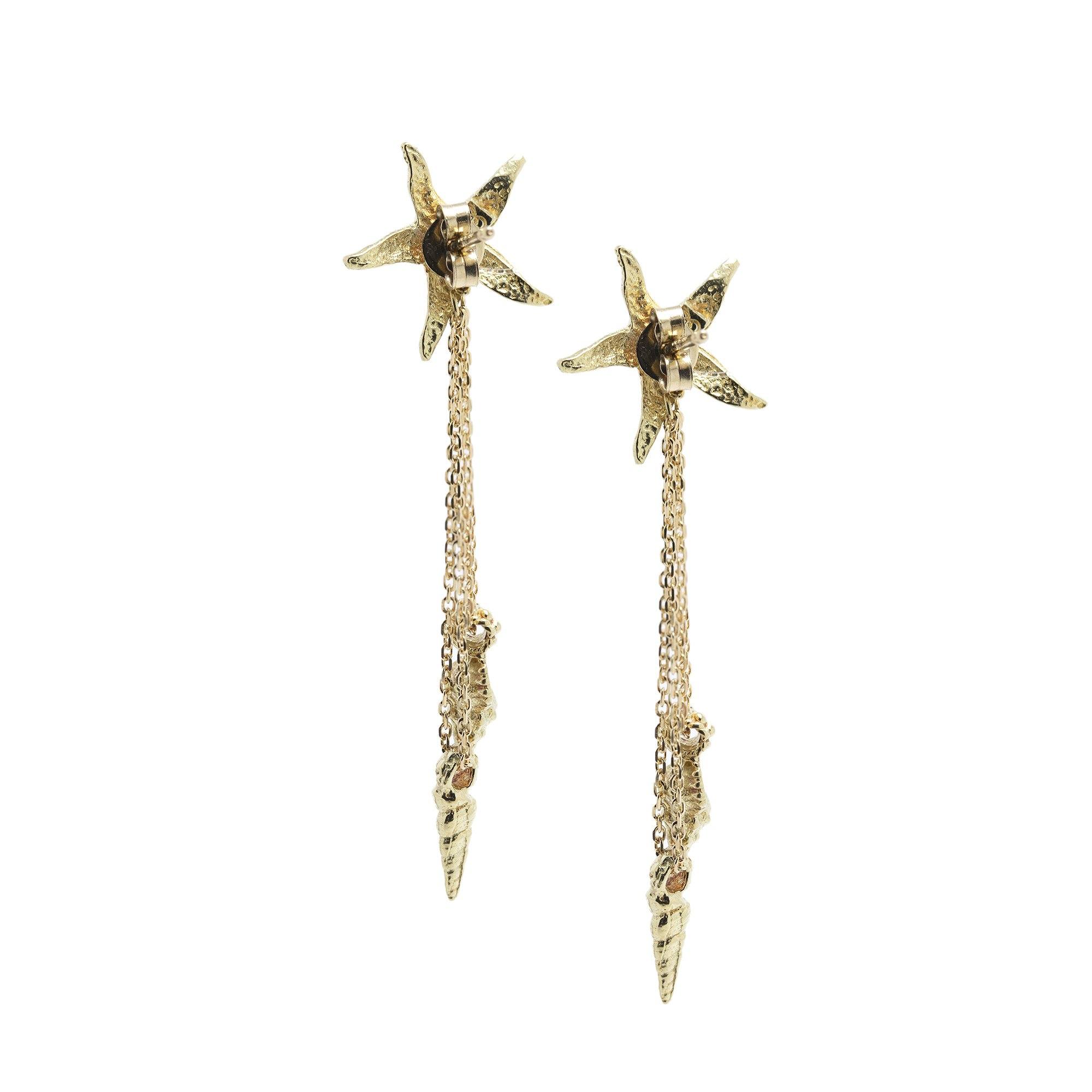 Links of London 18K Gold Starfish Drop Earrings