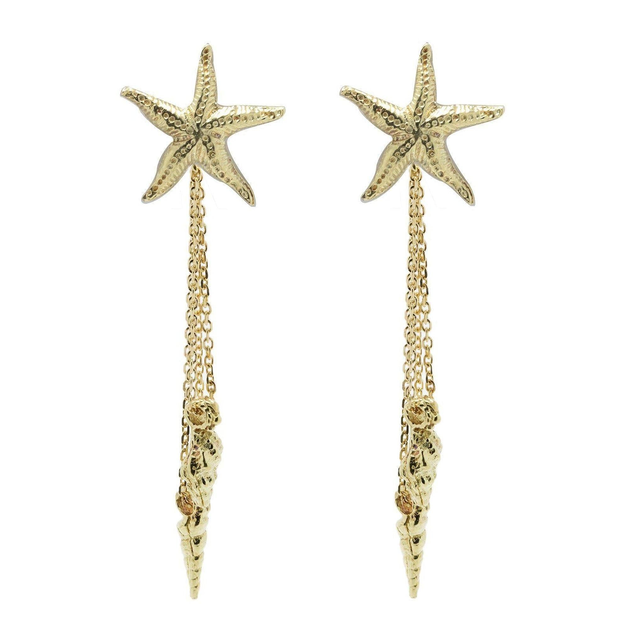 Links of London 18K Gold Starfish Drop Earrings