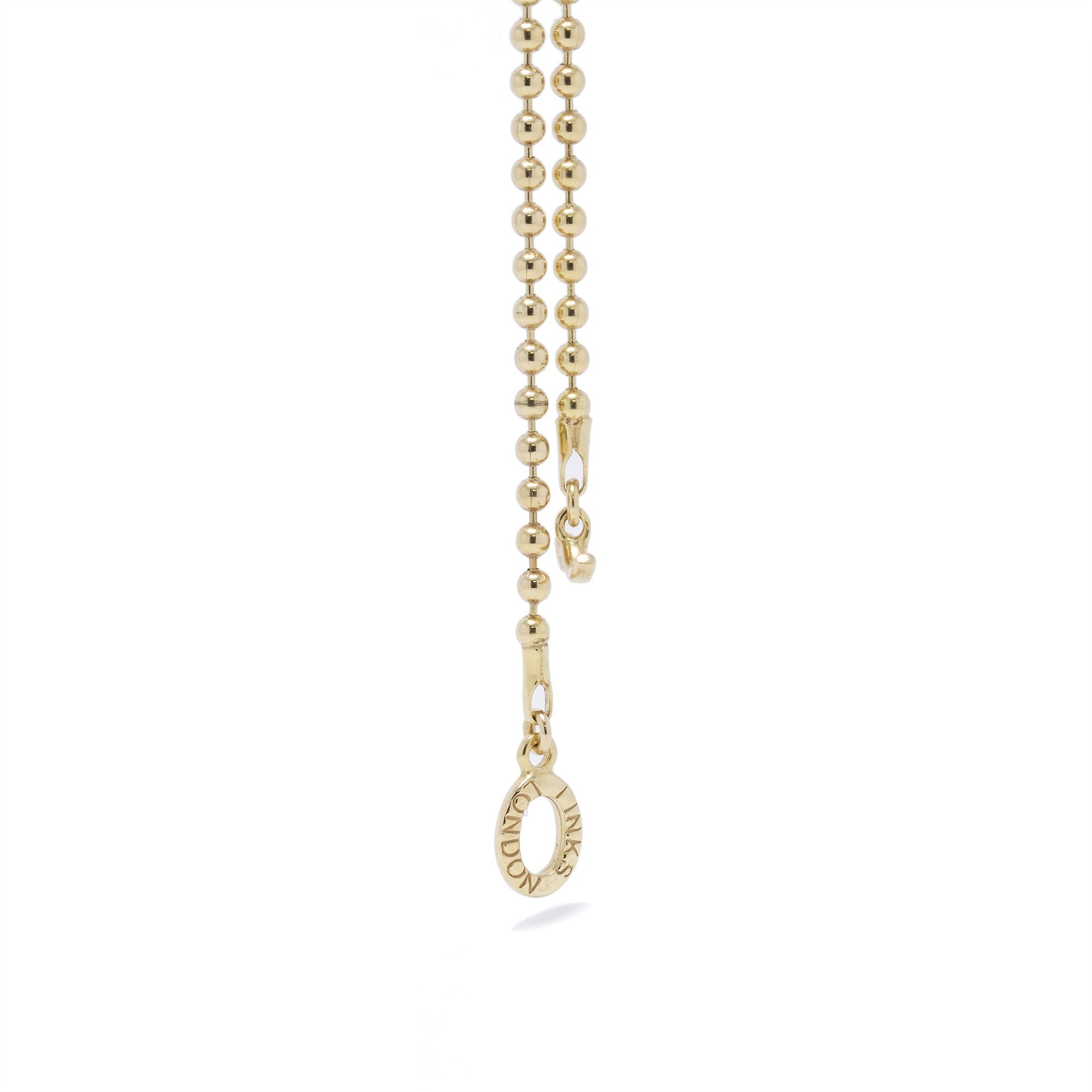 Links of London 18k Gold Beaded Lariat Necklace