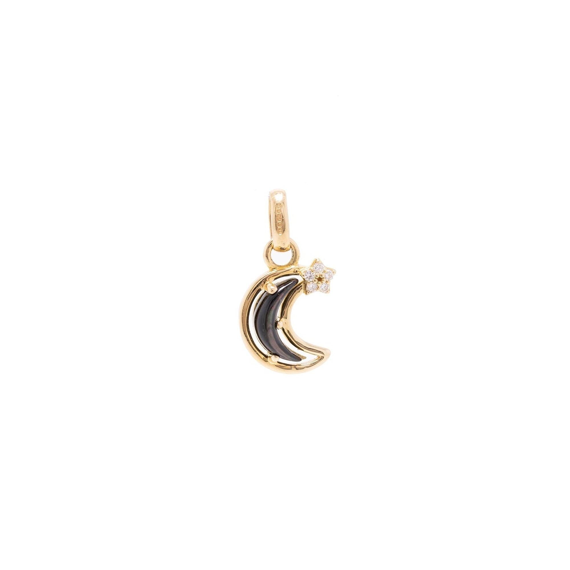 Links of London 18k Gold & Diamond Over the Moon Charm