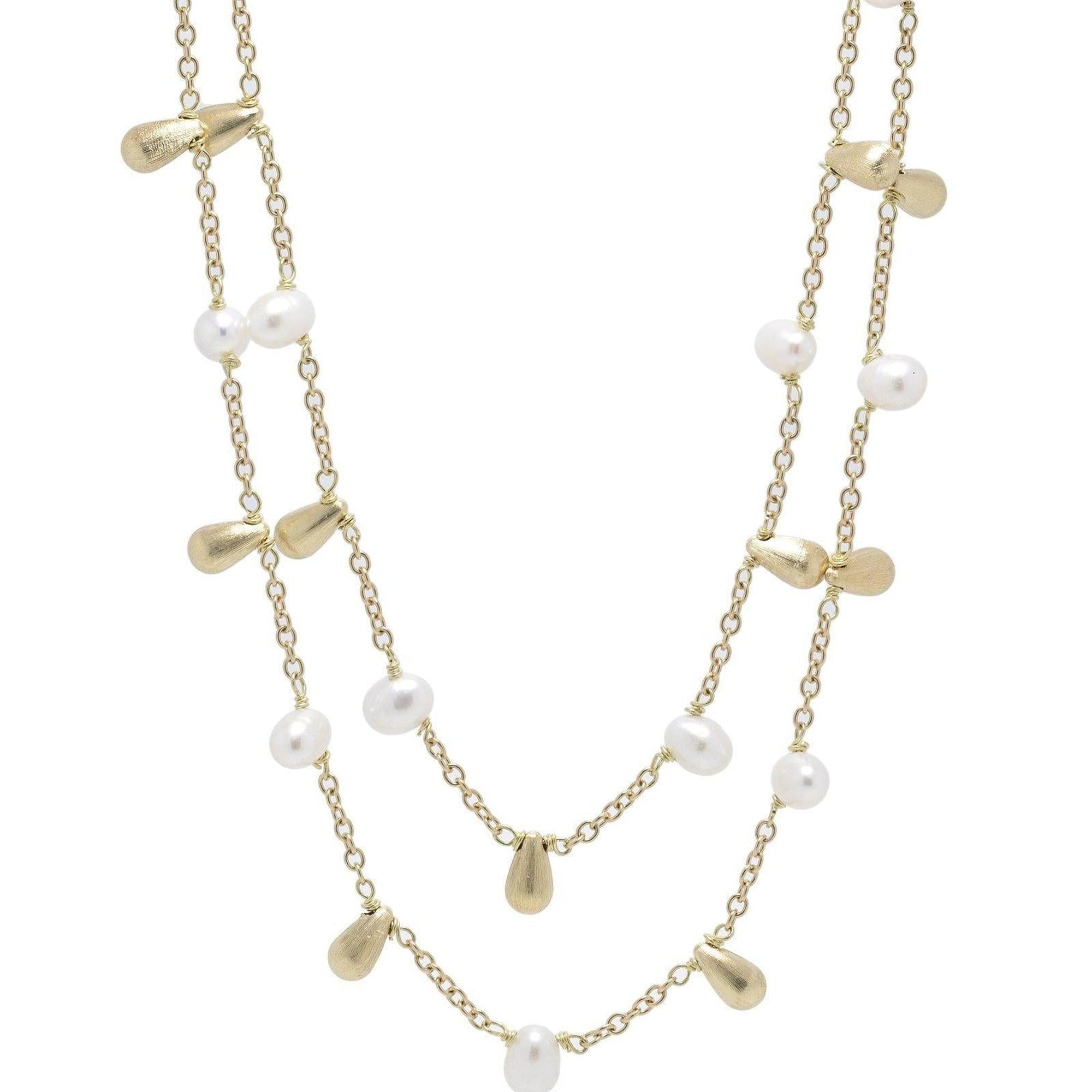 Links of London 18k Gold Double Strand Pearl Necklace