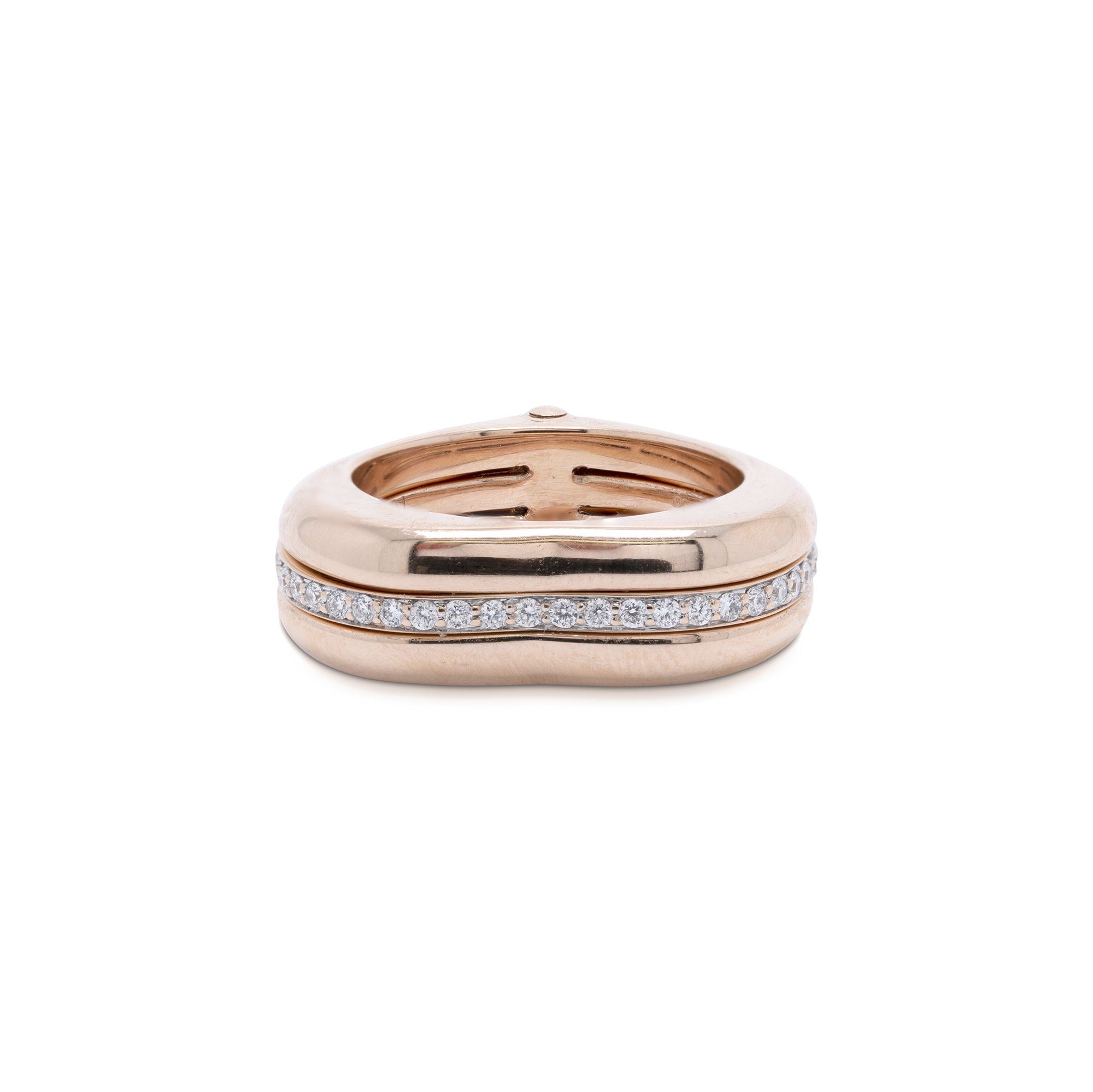 Links of London 18k Rose Gold and Diamond Love Note Ring