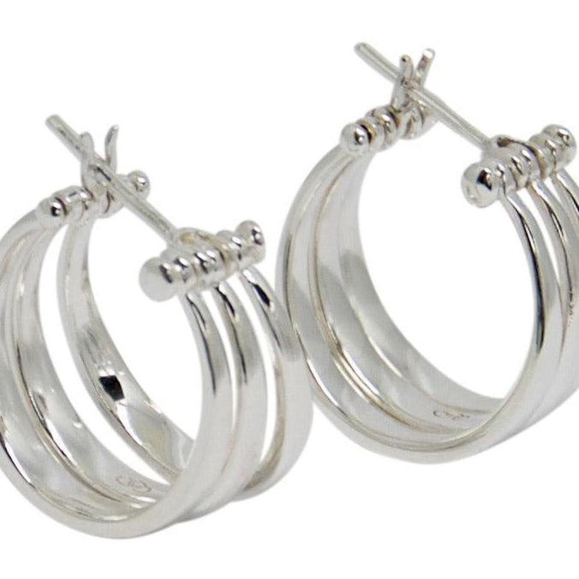 Links of London 3-Row Hinged Hoop Earrings