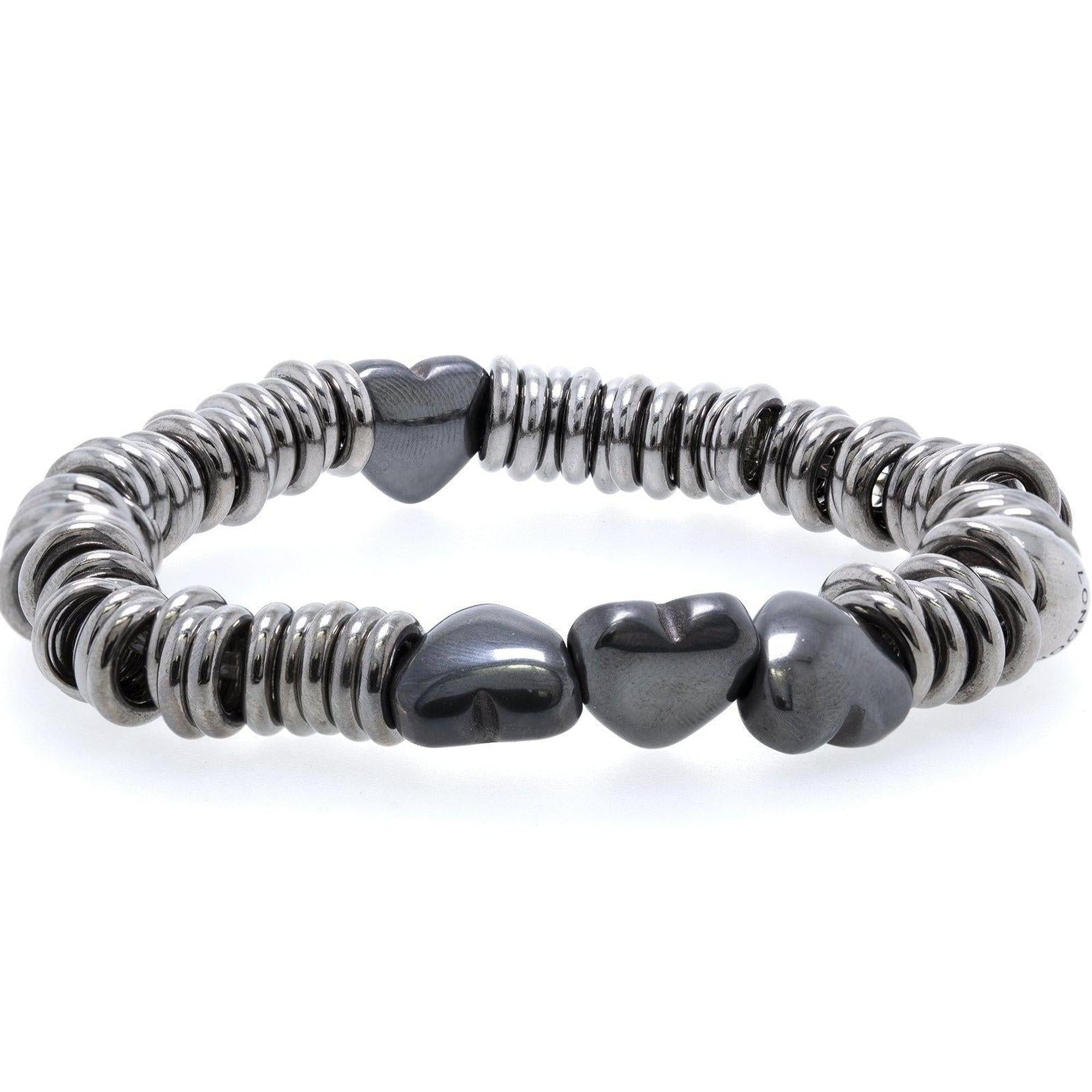 Links of London Black Rhodium Hematite Candy Hearts Sweetie Bracelet