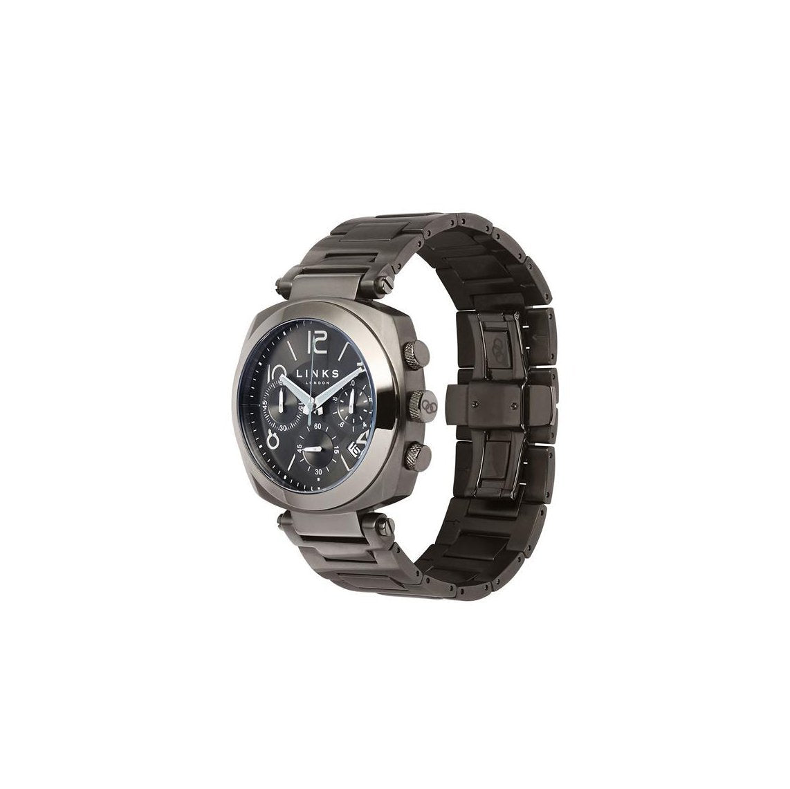Links of London Black Steel Brompton Chronograph Watch