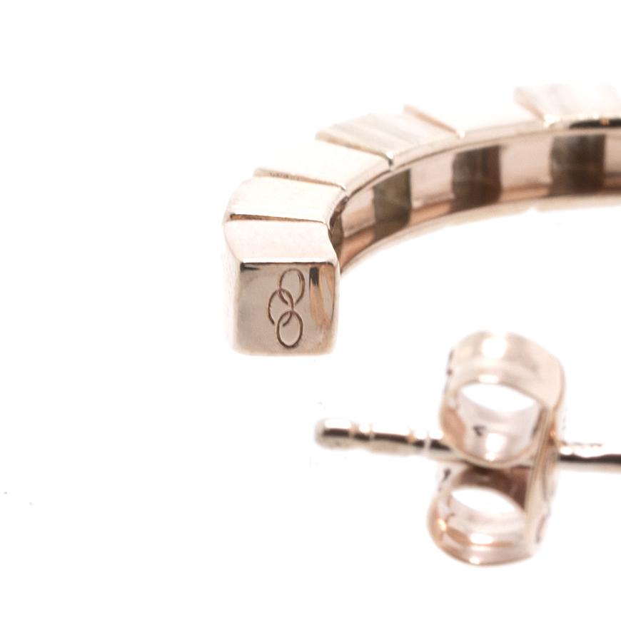 Links of London Cubist Rose Gold Vermeil Hoop Earrings
