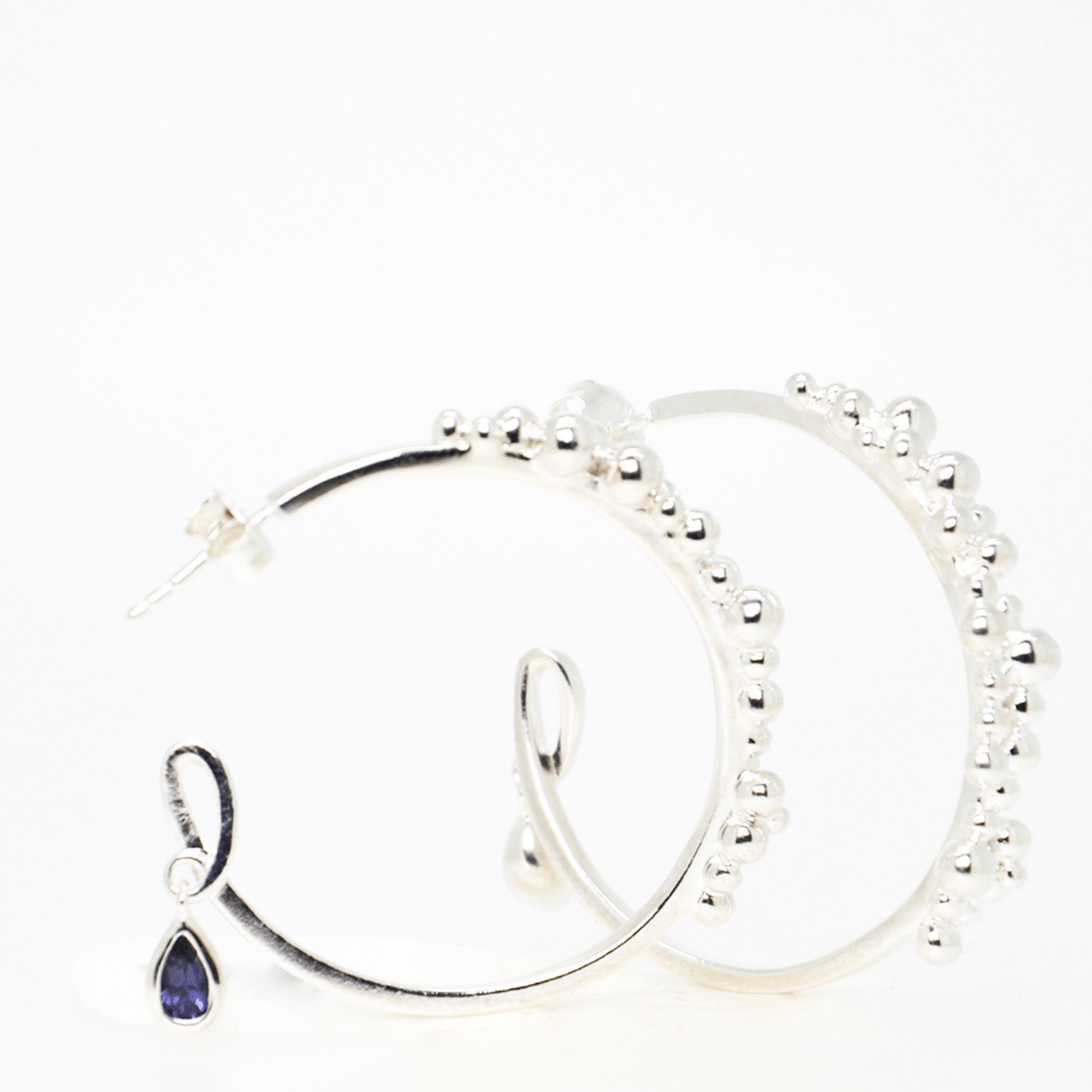Links of London Effervescence Hoop Earrings with Iolites