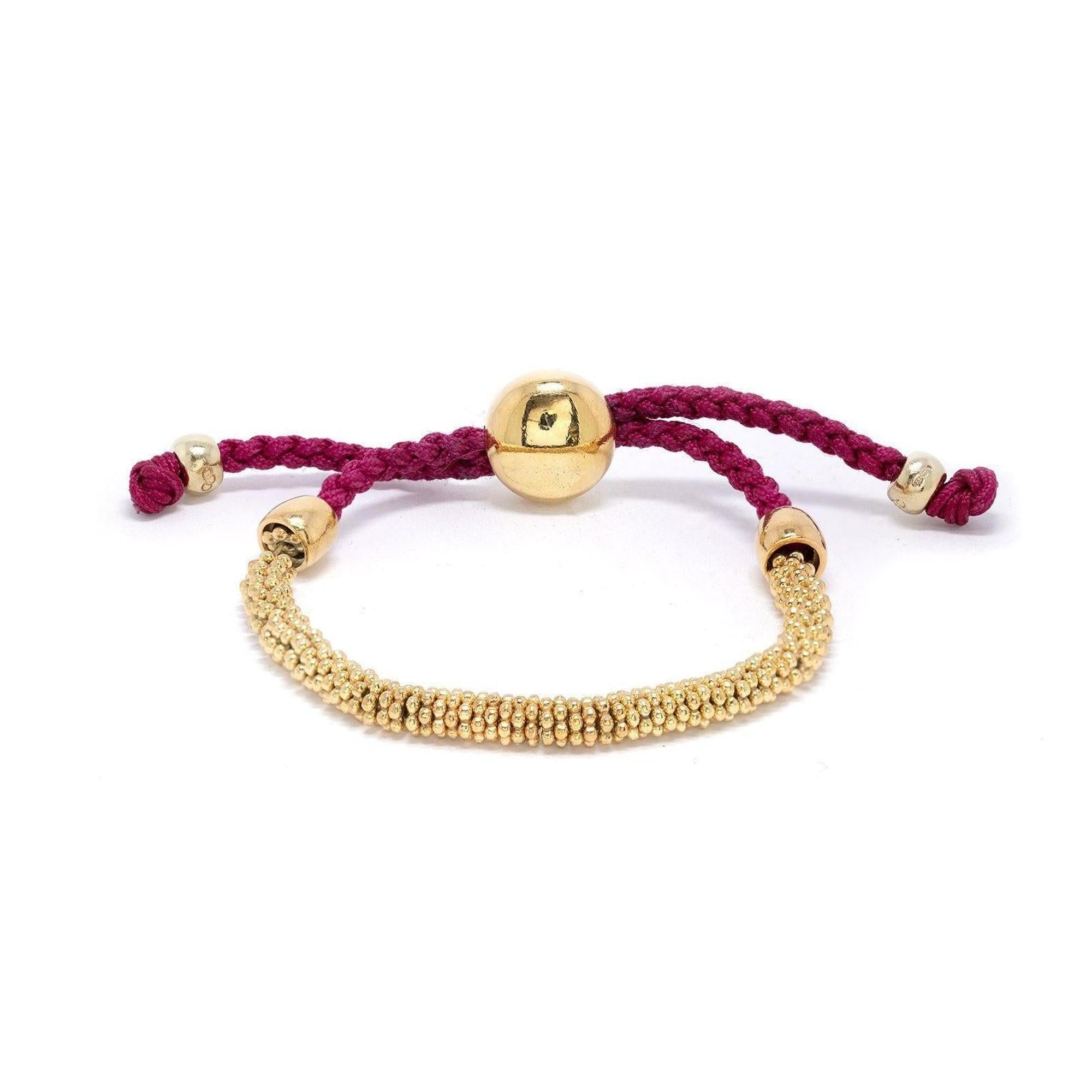 Links of London Gold Vermeil Effervescence Star XS Cord Bracelet