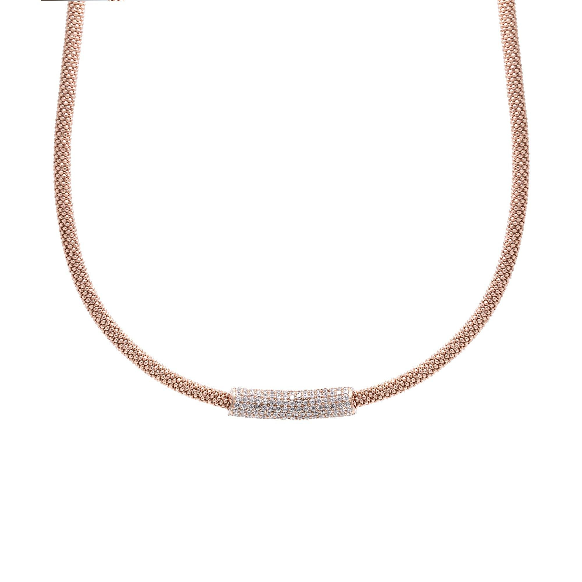 Links of London Rose Gold Vermeil Effervescence Star Dust CZ Necklace w/ Box