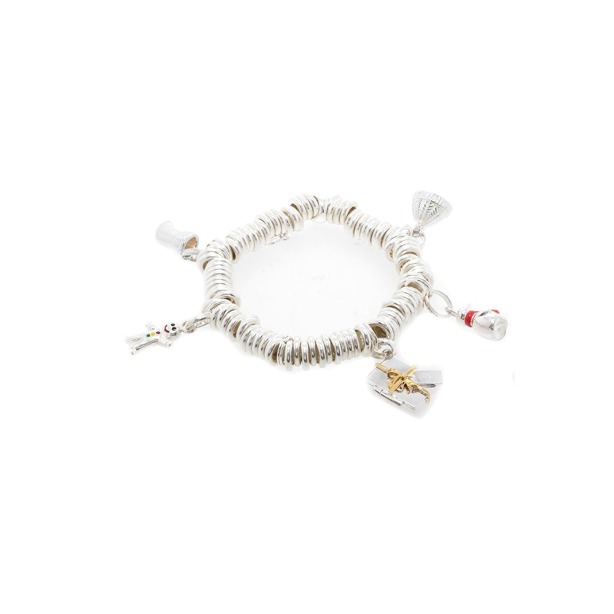 Links of London Sweetie Charm Bracelet w/ 5 Christmas Charms