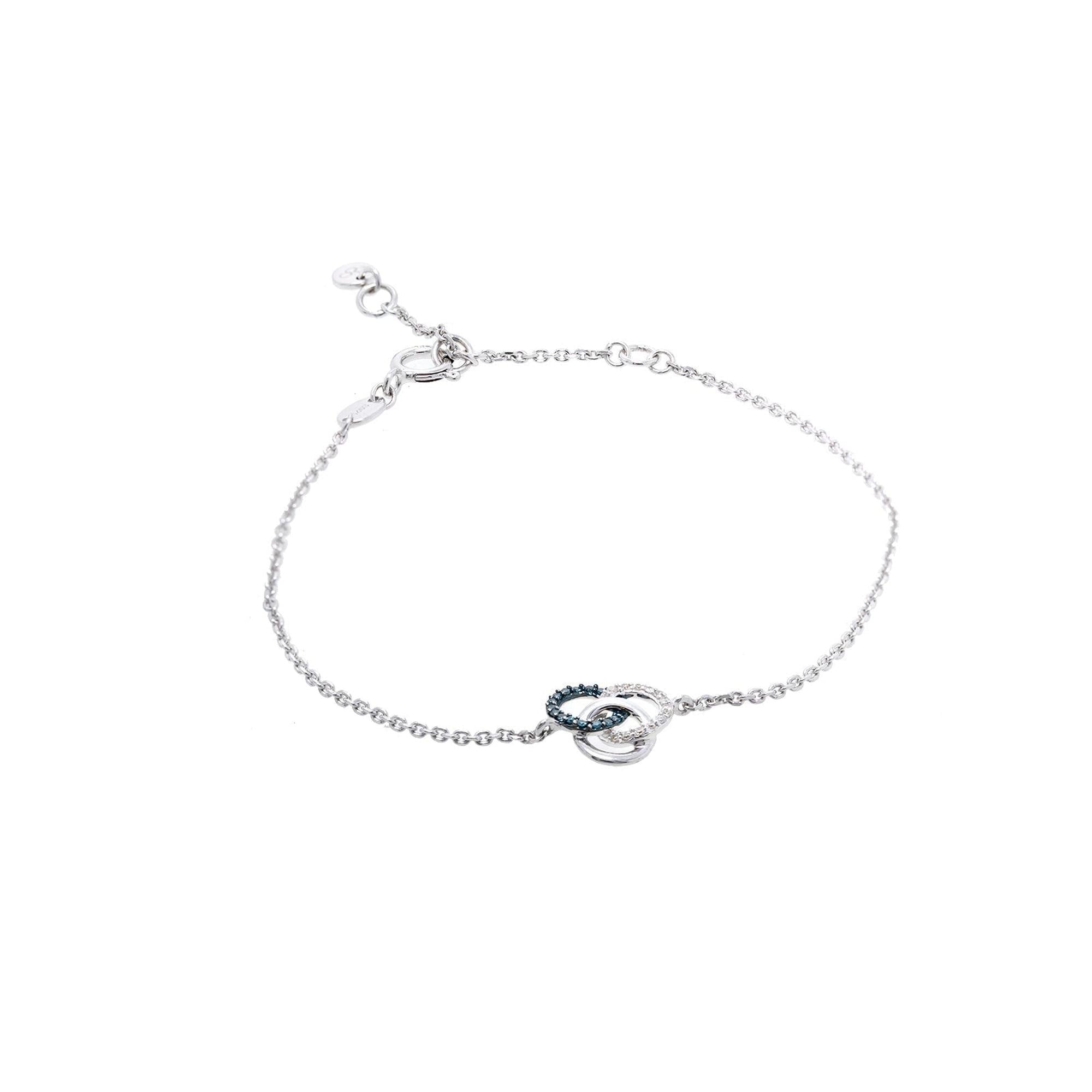 Links of London Treasured Diamond Pave Interlocked Ring Bracelet