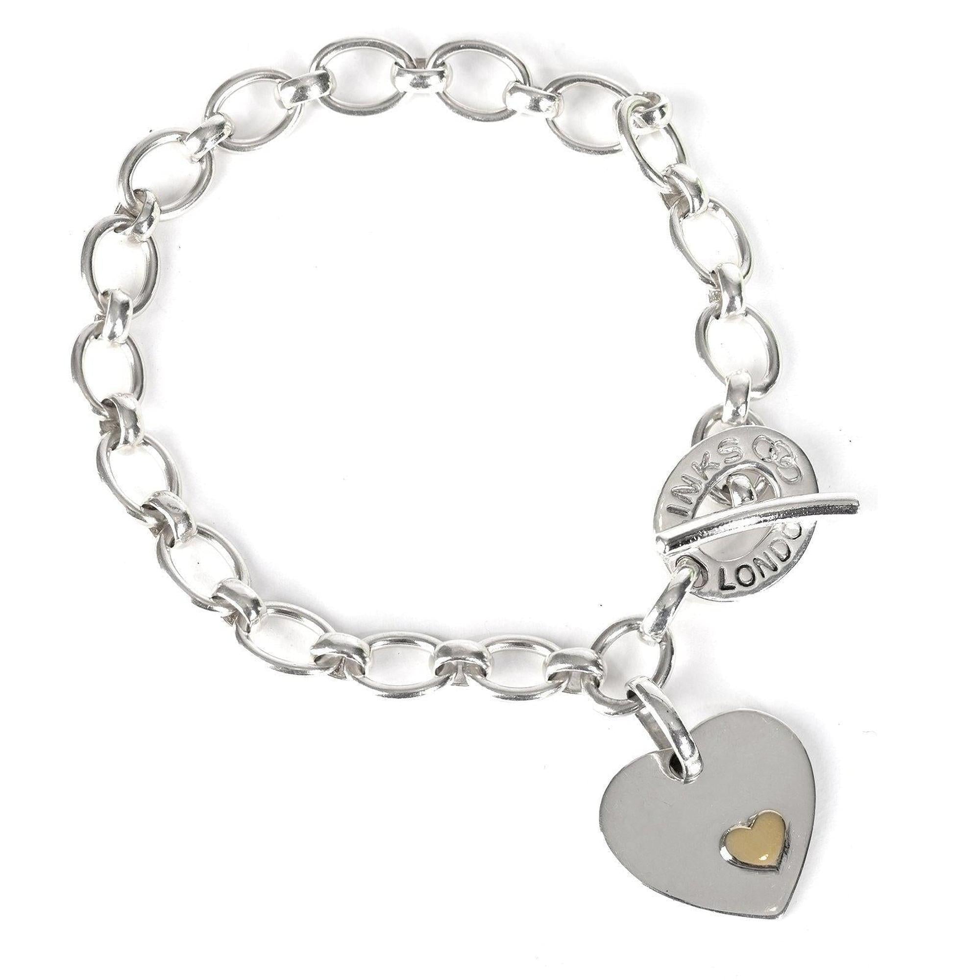 Links of London Two-Tone Heart Disc Charm Bracelet