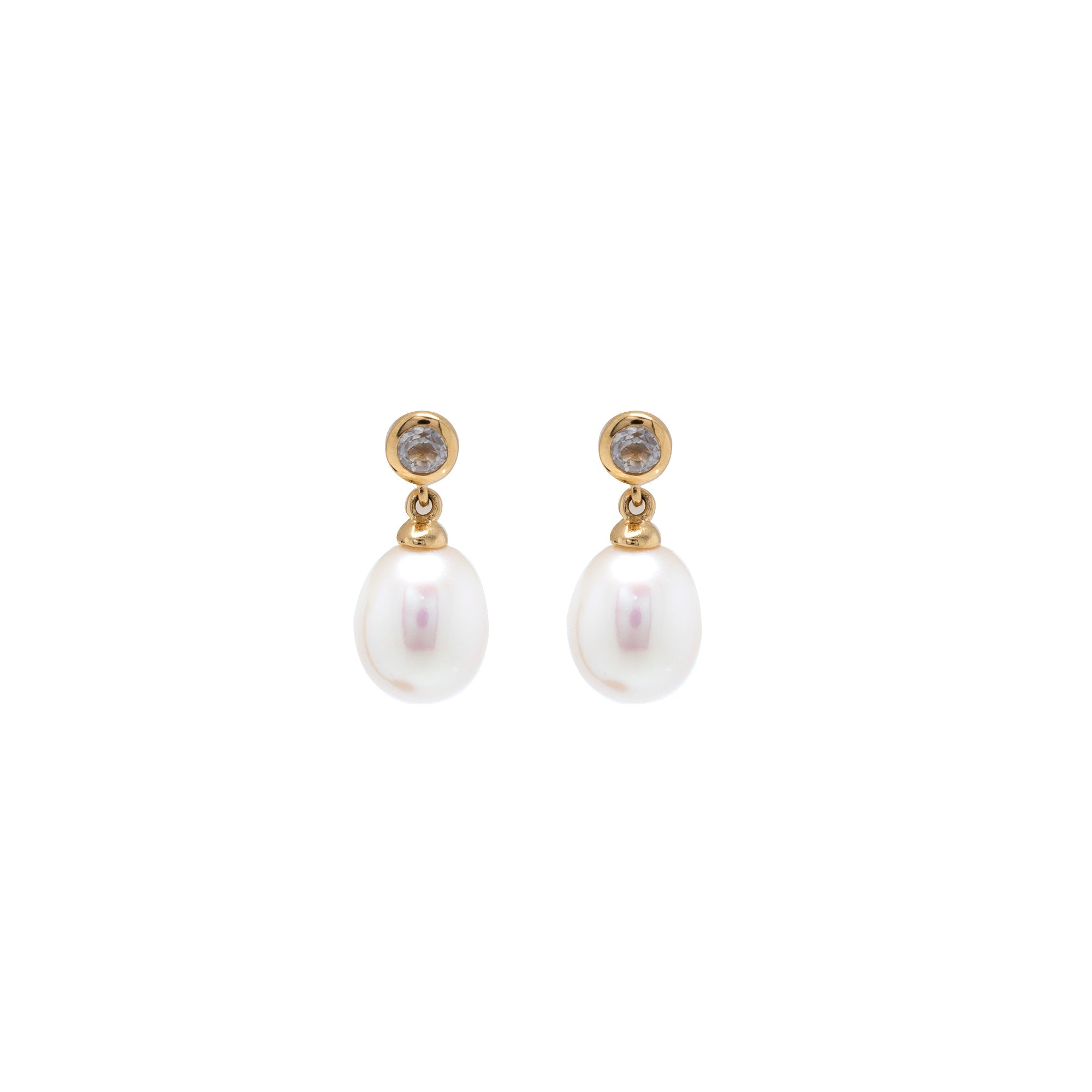 Links of London White Topaz & Pearl Drop Earrings