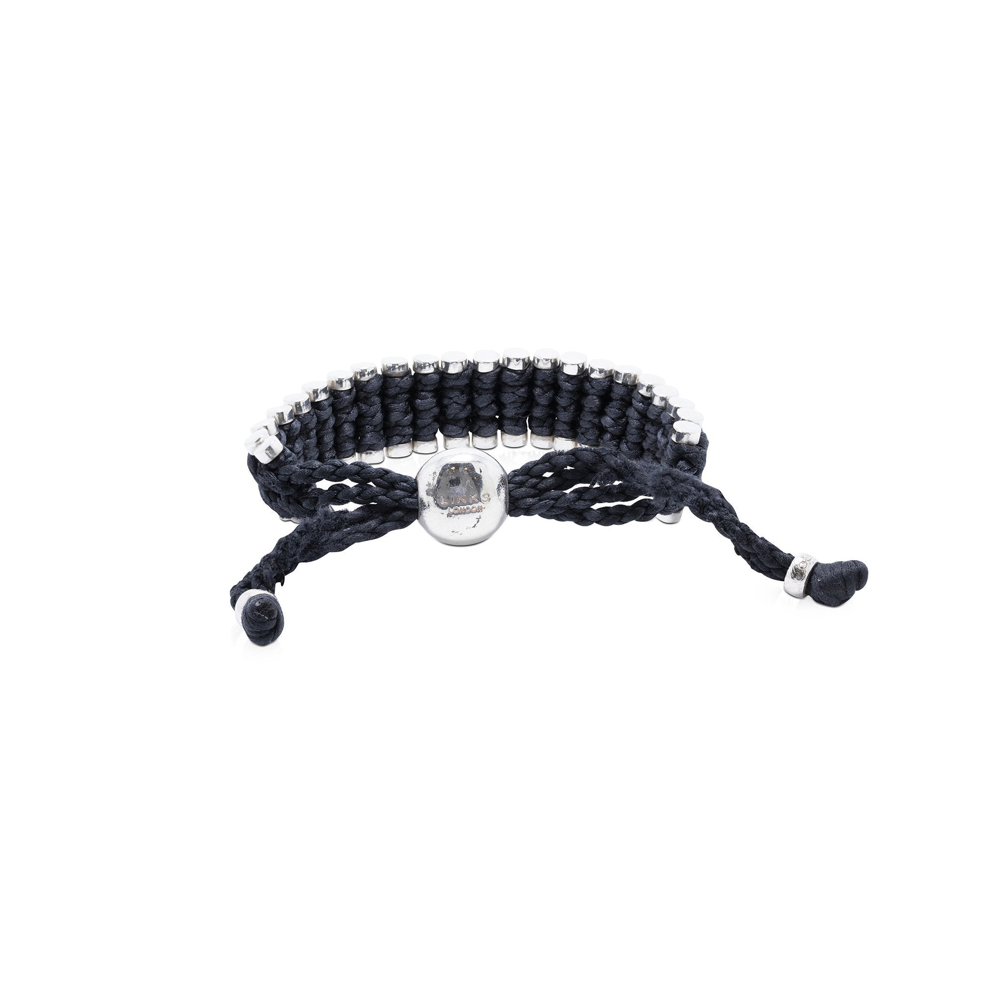 Links of London Wide Black Friendship Bracelet