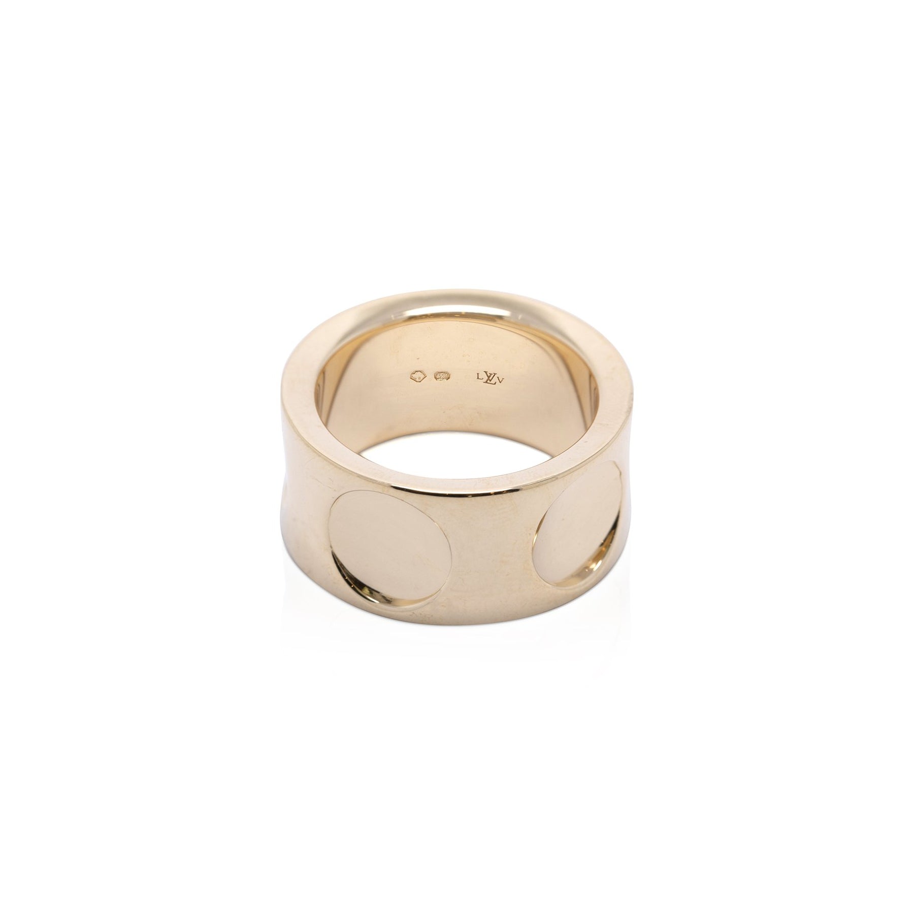 Louis Vuitton 18k Gold Diamond Empreinte Ring w/ Box