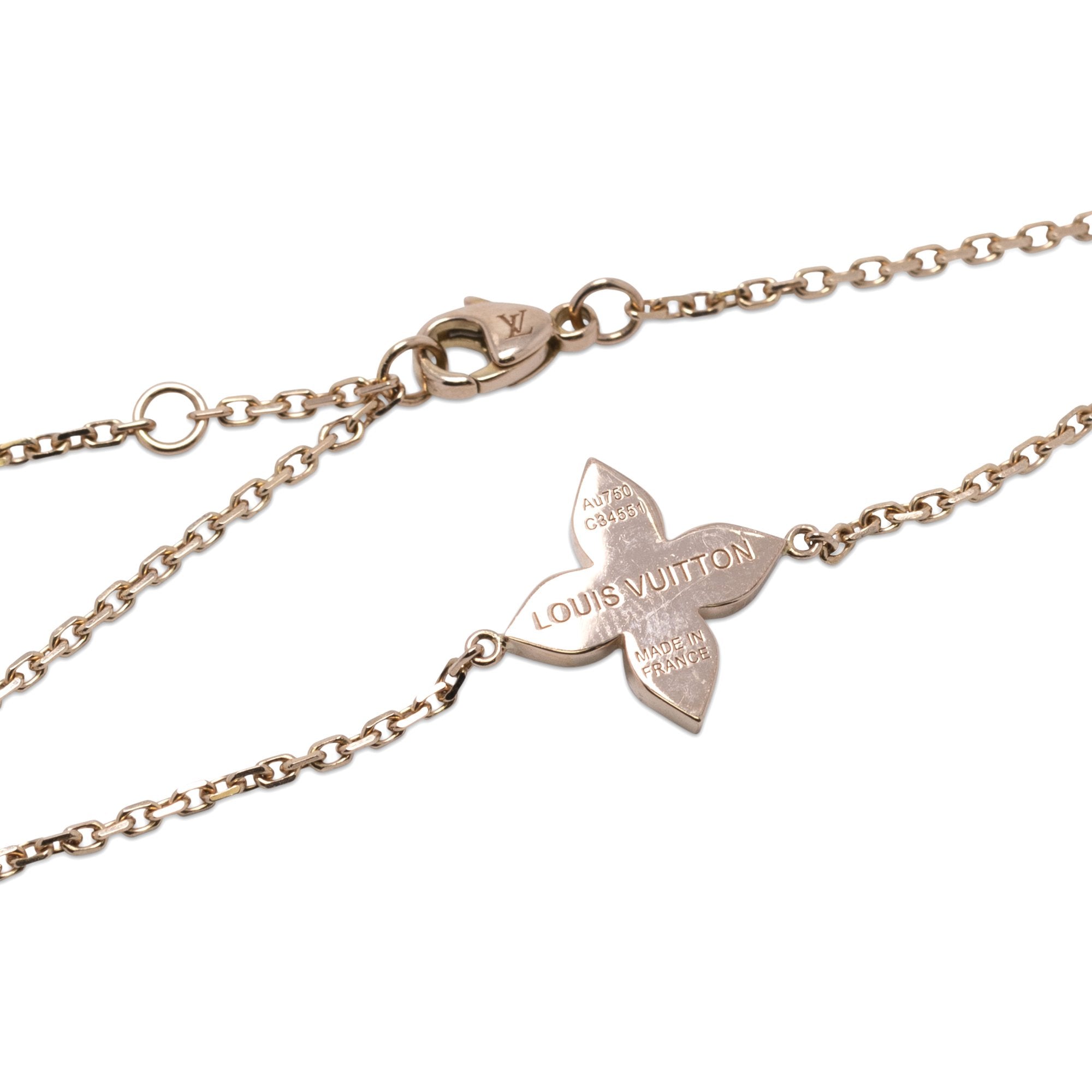 Louis Vuitton 18k Rose Gold Diamond Star Blossom Bracelet