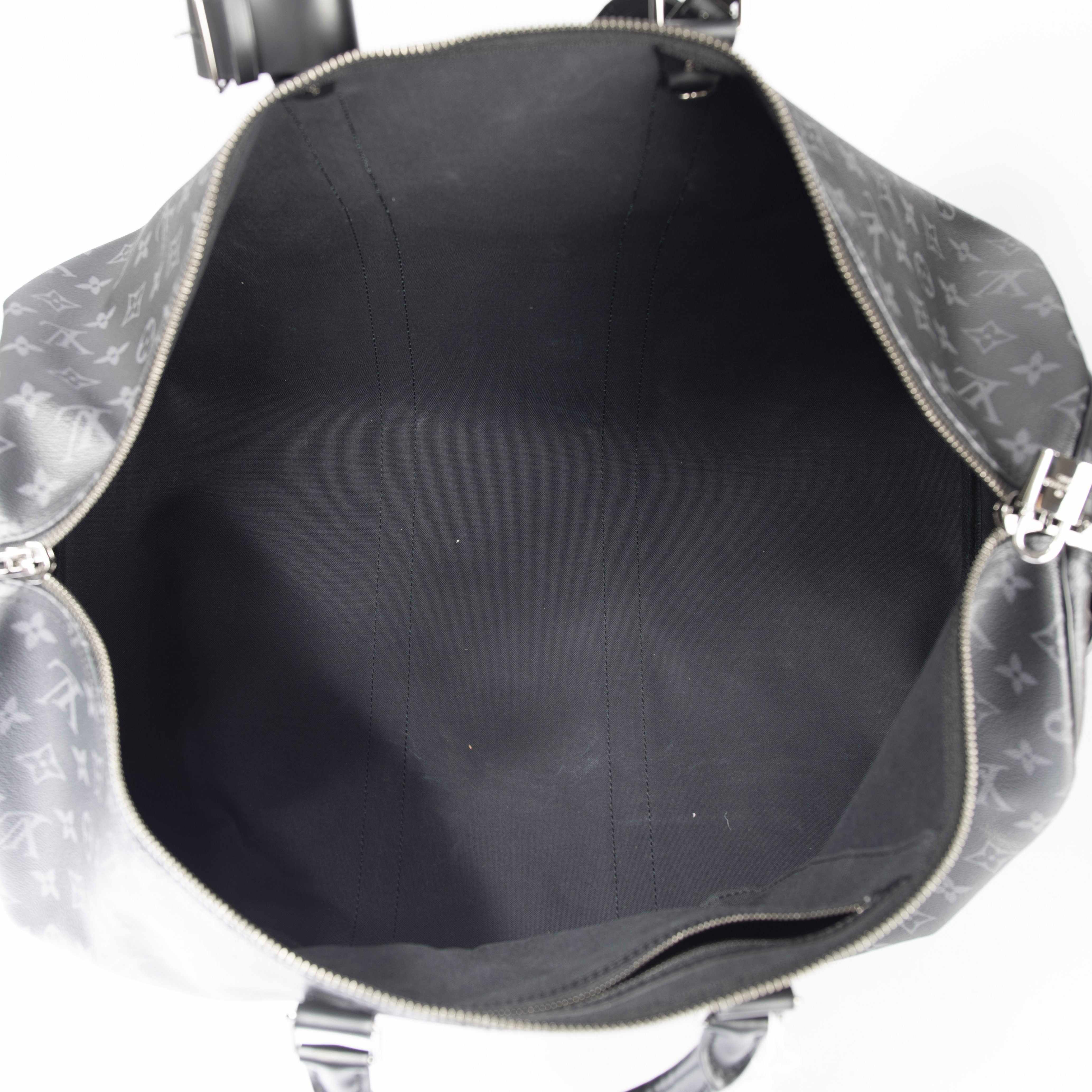 Louis Vuitton 2019 Monogram Eclipse Keepall Bandouliere 55