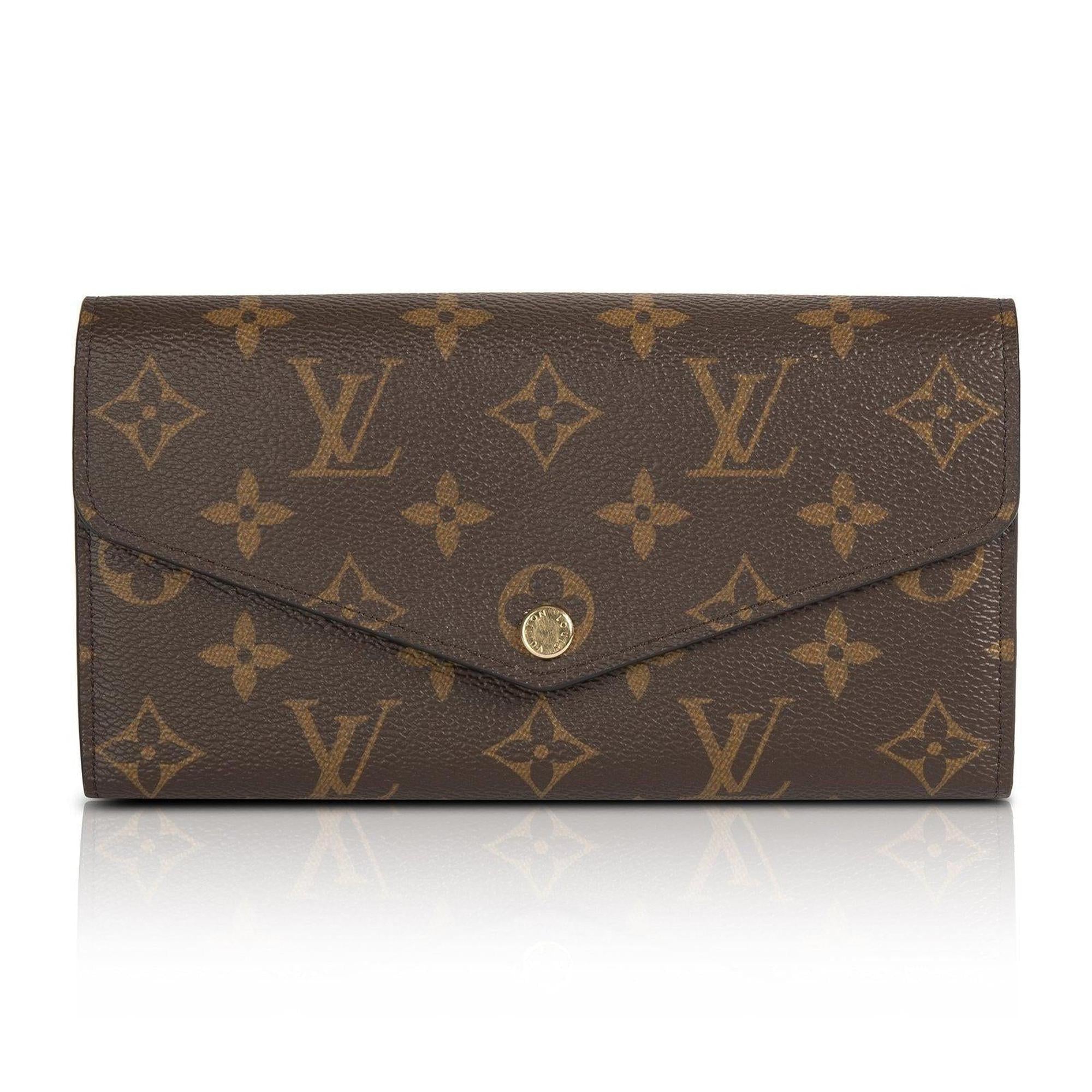 Louis Vuitton 2019 Monogram Sarah Wallet w/ Box & Receipt