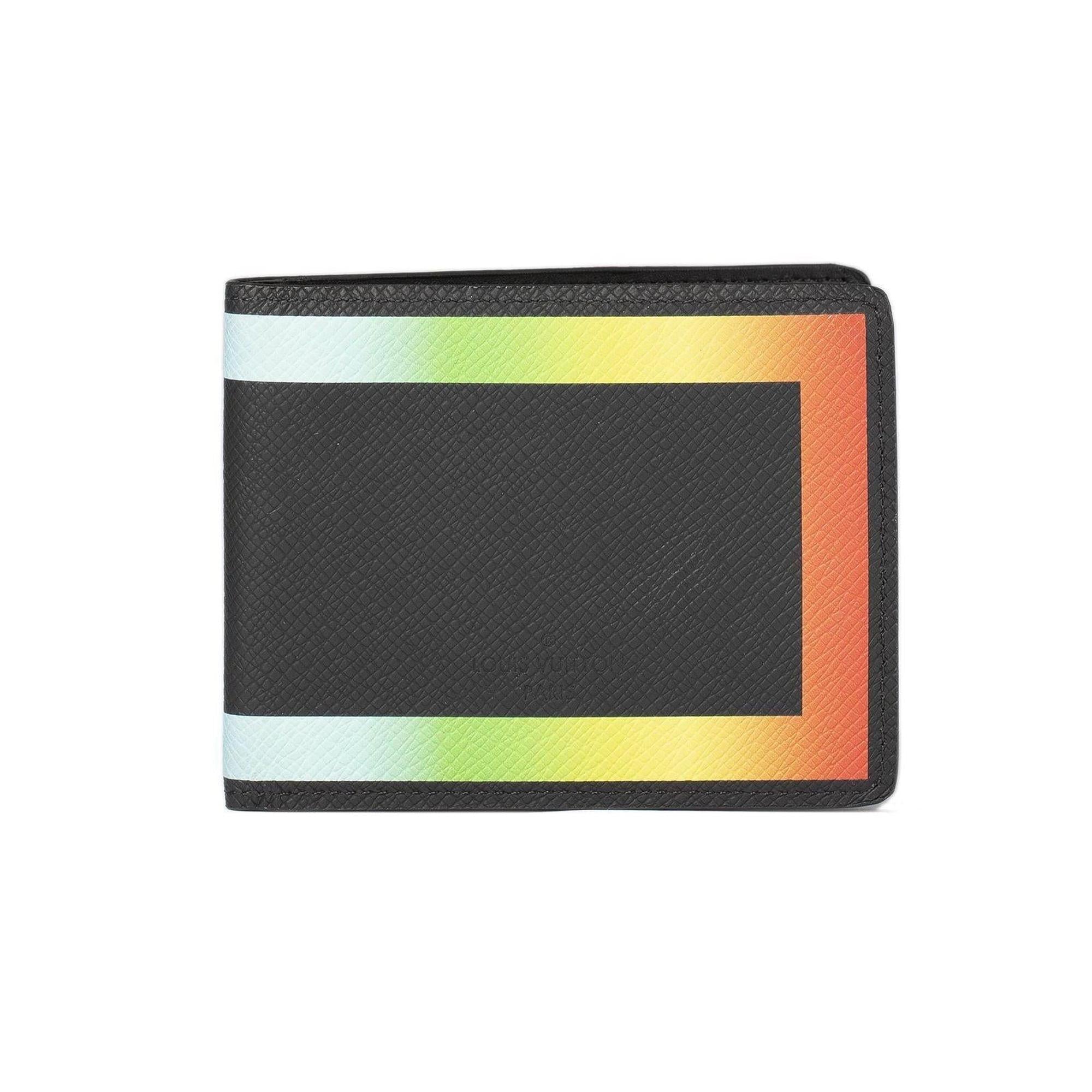 Louis Vuitton 2019 Taiga Leather Rainbow Slender Wallet