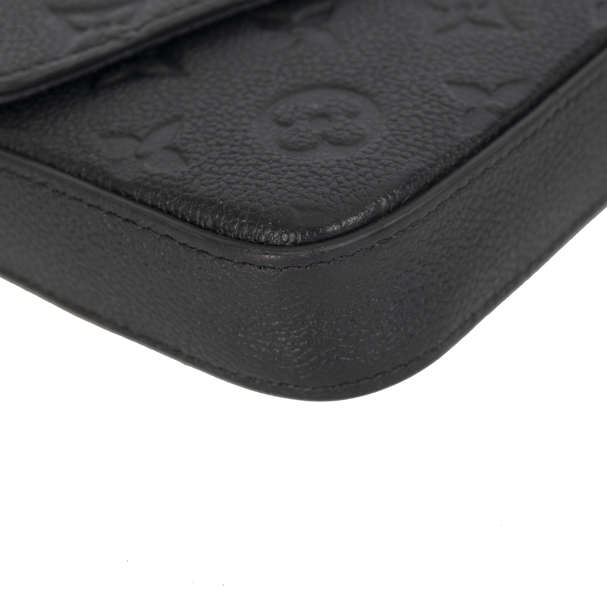 Louis Vuitton 2020 Black Monogram Empreinte Felicie Pochette Bag