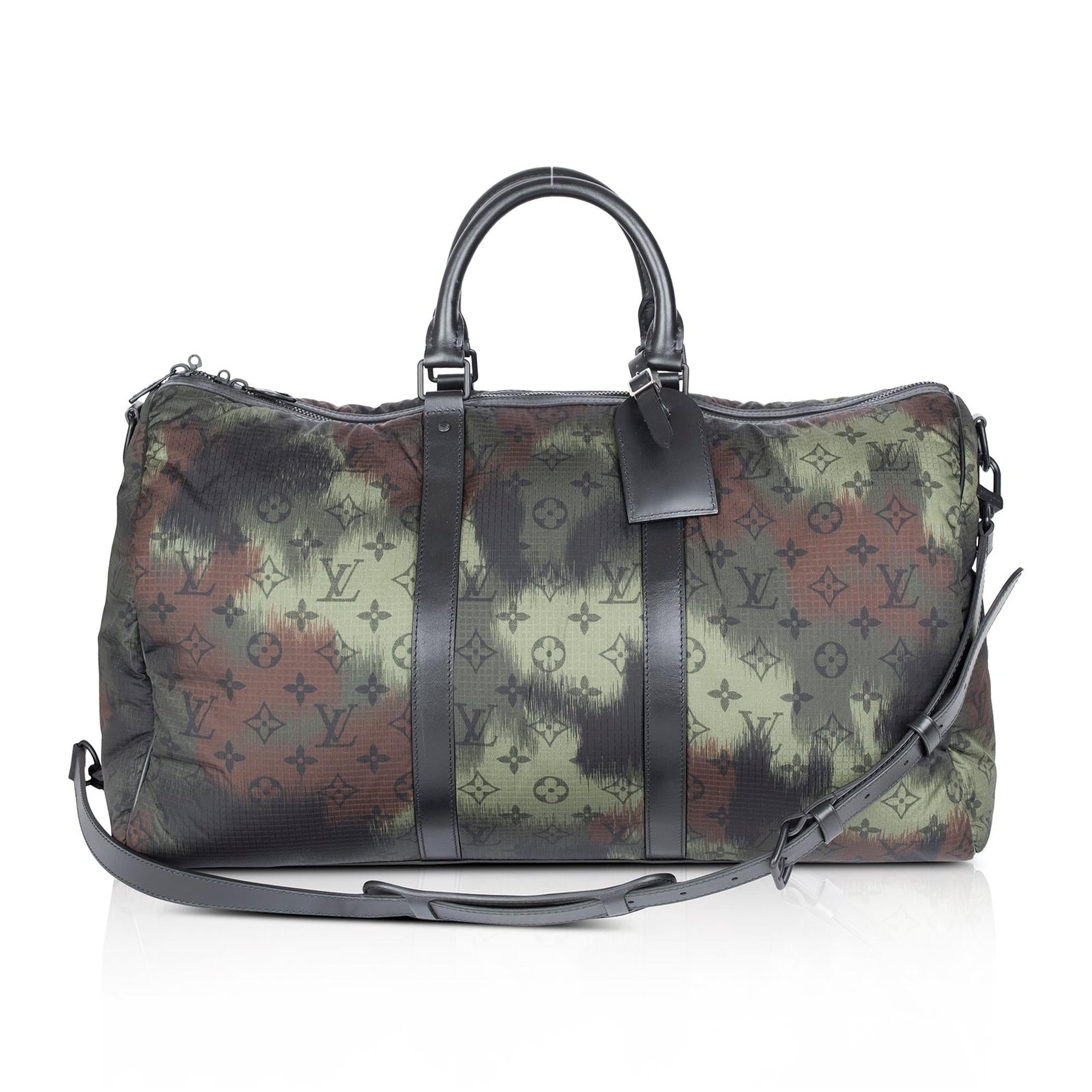 Louis Vuitton 2020 Virgil Abloh Monogram Camouflage Keepall Bandouliere 50