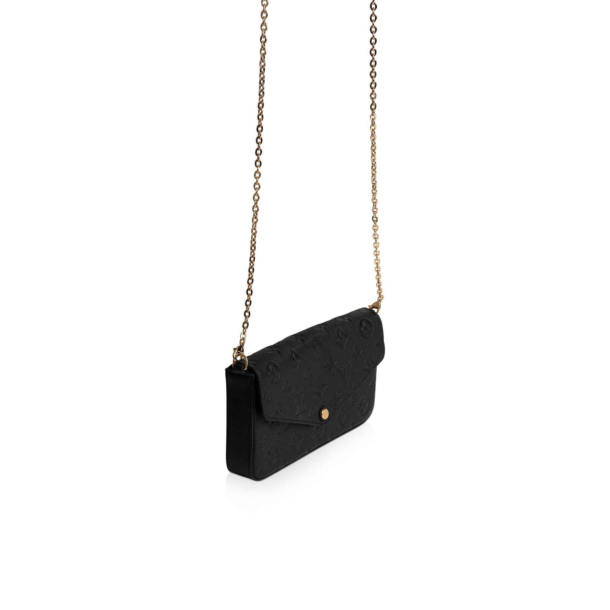 Louis Vuitton 2021 Black Monogram Empreinte Felicie Pochette Bag w/ Bo –  Oliver Jewellery