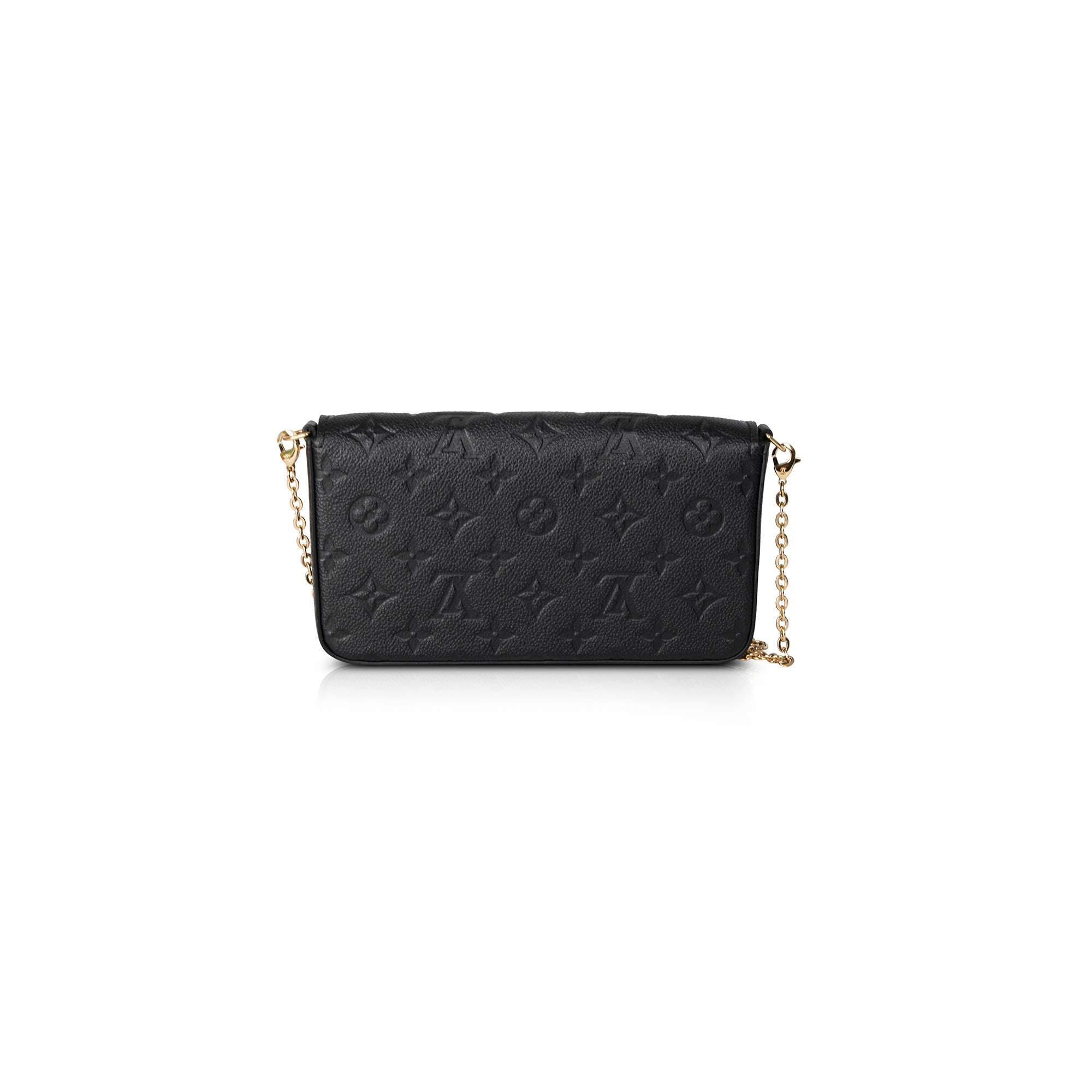 Louis Vuitton 2021 Black Monogram Empreinte Felicie Pochette Bag w/ Box & Receipt