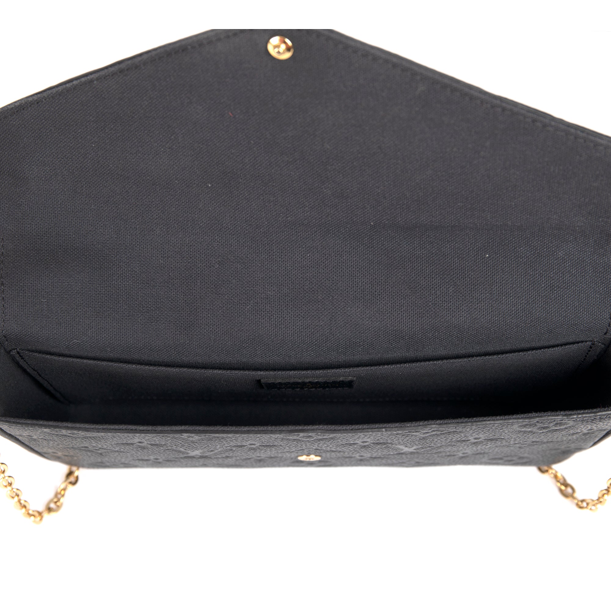 Louis Vuitton 2021 Black Monogram Empreinte Felicie Pochette Bag w/ Box & Receipt