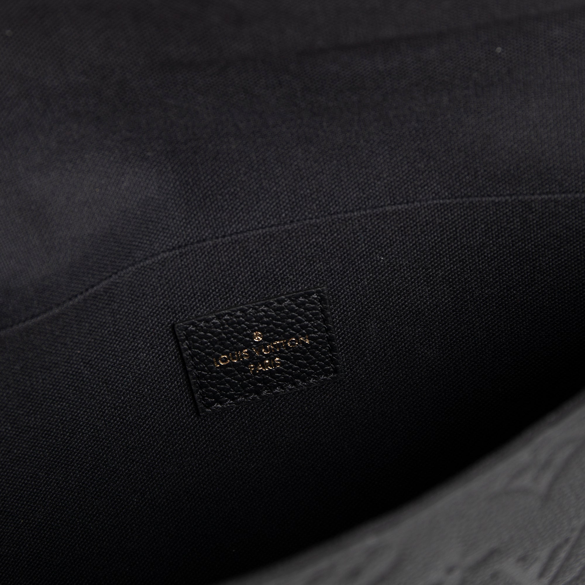 Louis Vuitton 2021 Black Monogram Empreinte Felicie Pochette Bag w/ Box & Receipt