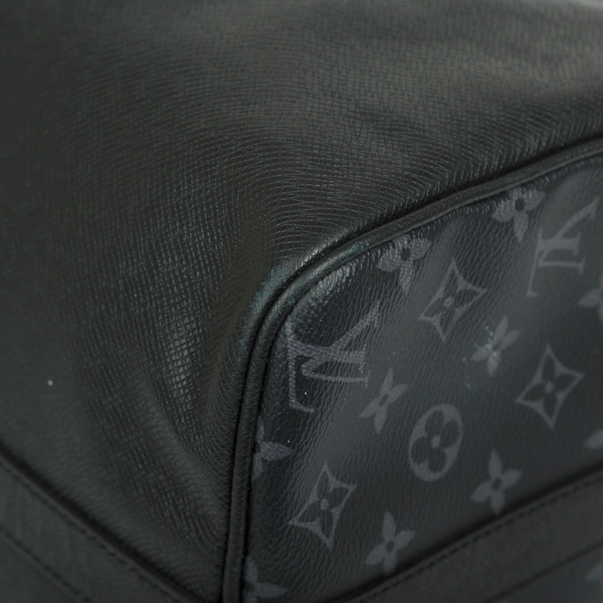 Louis Vuitton 2021 Black Taiga Leather and Monogram Eclipse Keepall Bandouliere 50