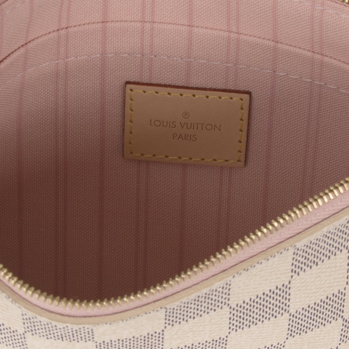 Louis Vuitton 2021 Damier Azur Neverfull Pochette w/ Box