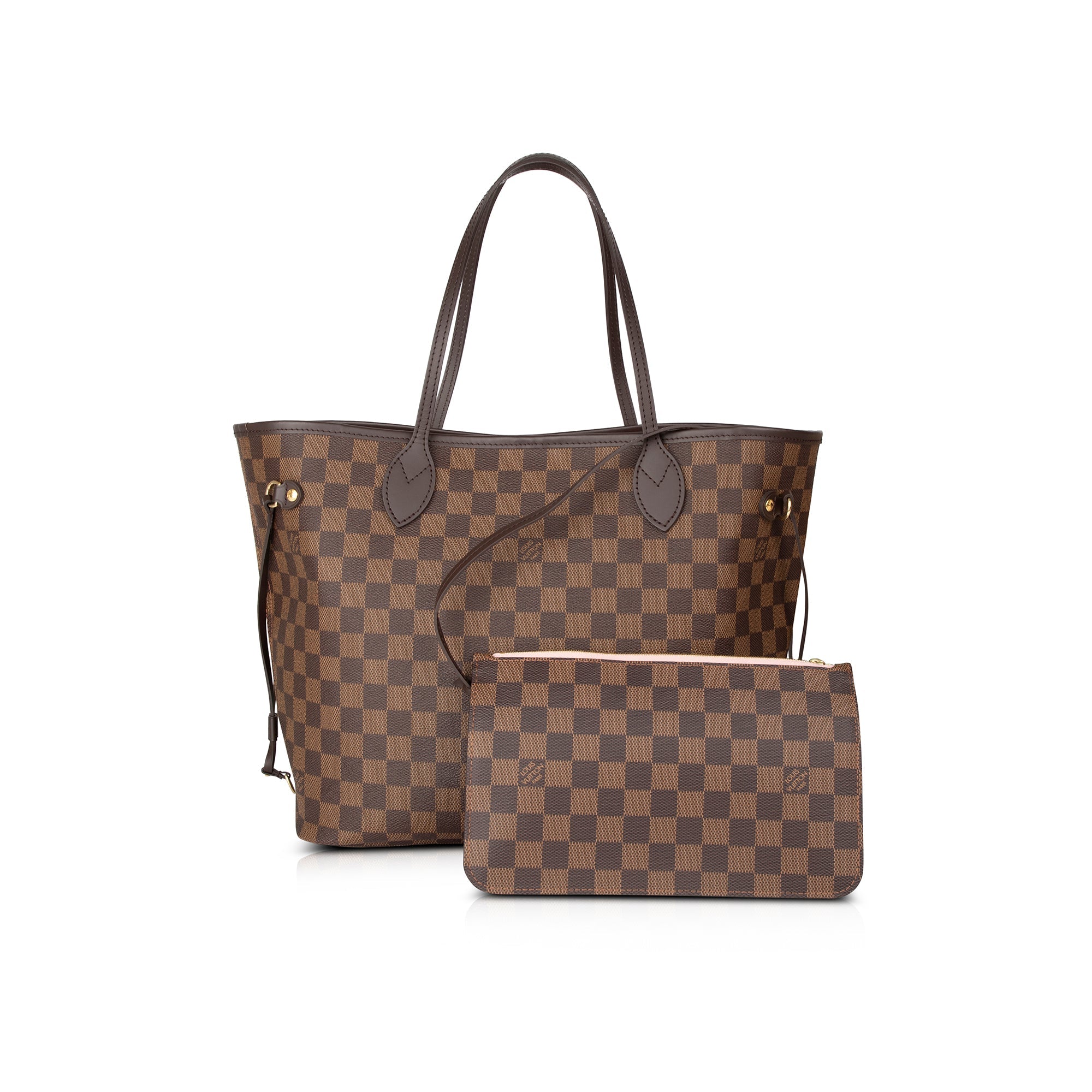 Louis Vuitton 2021 Damier Ebene Neverfull MM w/ Pouch w/ Box & Receipt