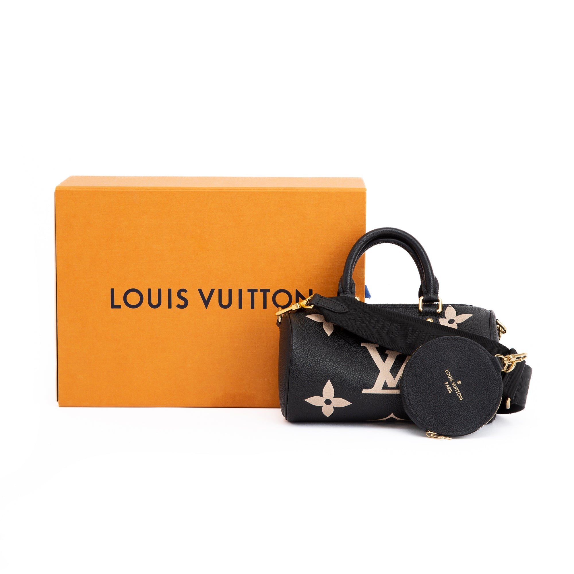 Louis Vuitton 2022 Bicolor Monogram Giant Empreinte Papillon BB w/ Box