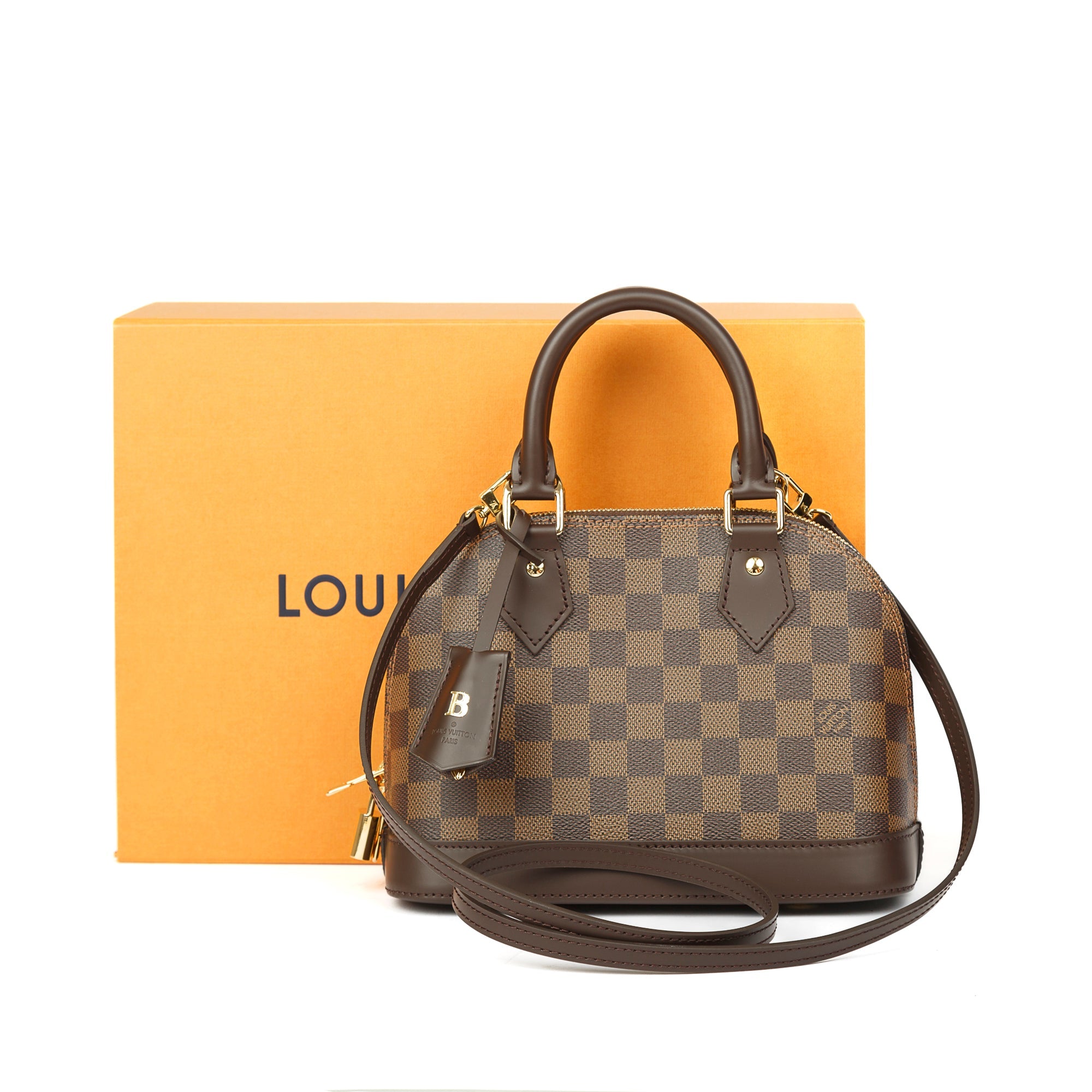 Louis Vuitton 2022 Damier Ebene Alma BB w/ Box & Receipt
