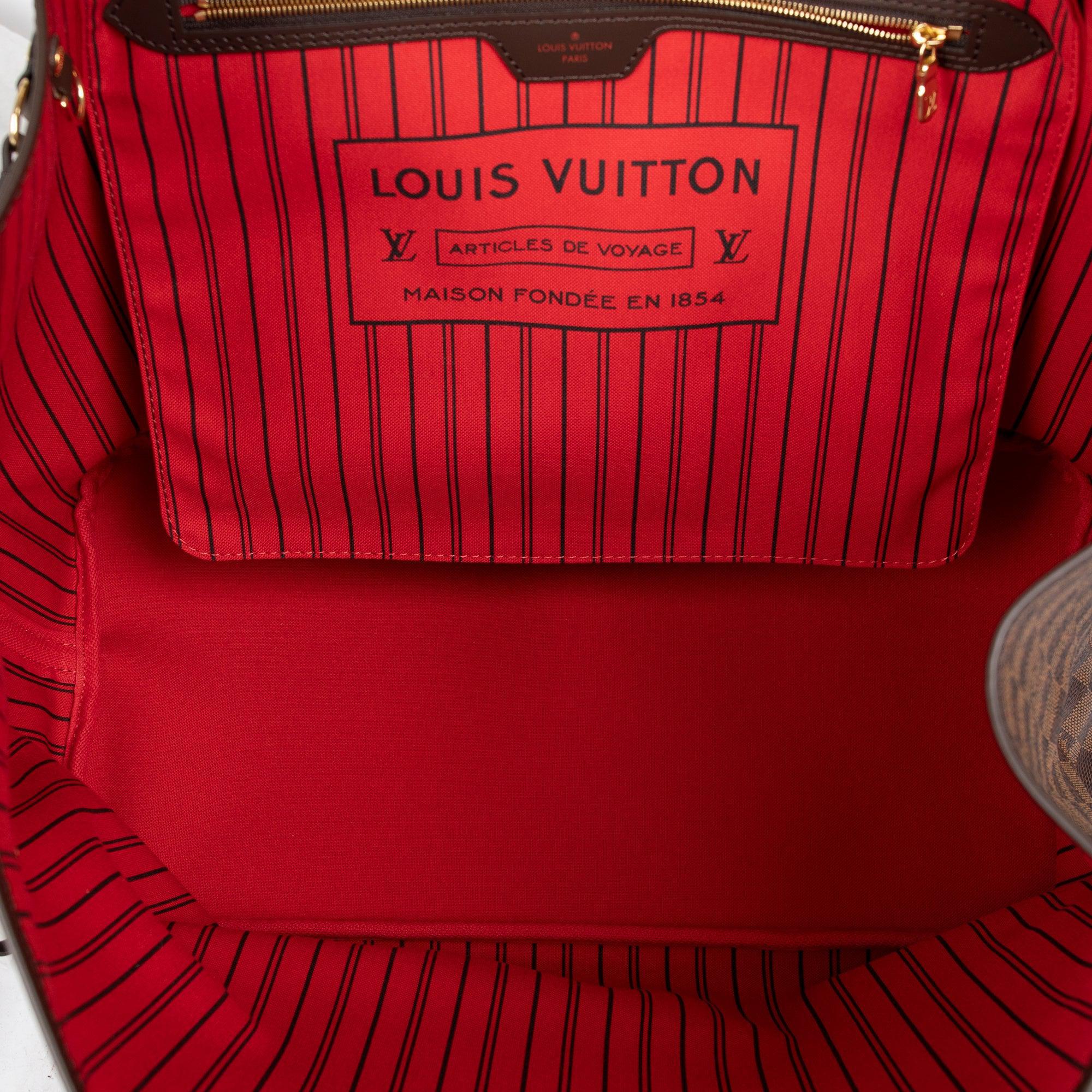Louis Vuitton 2022 Damier Ebene Neverfull GM w/ Pouch, Box & Receipt