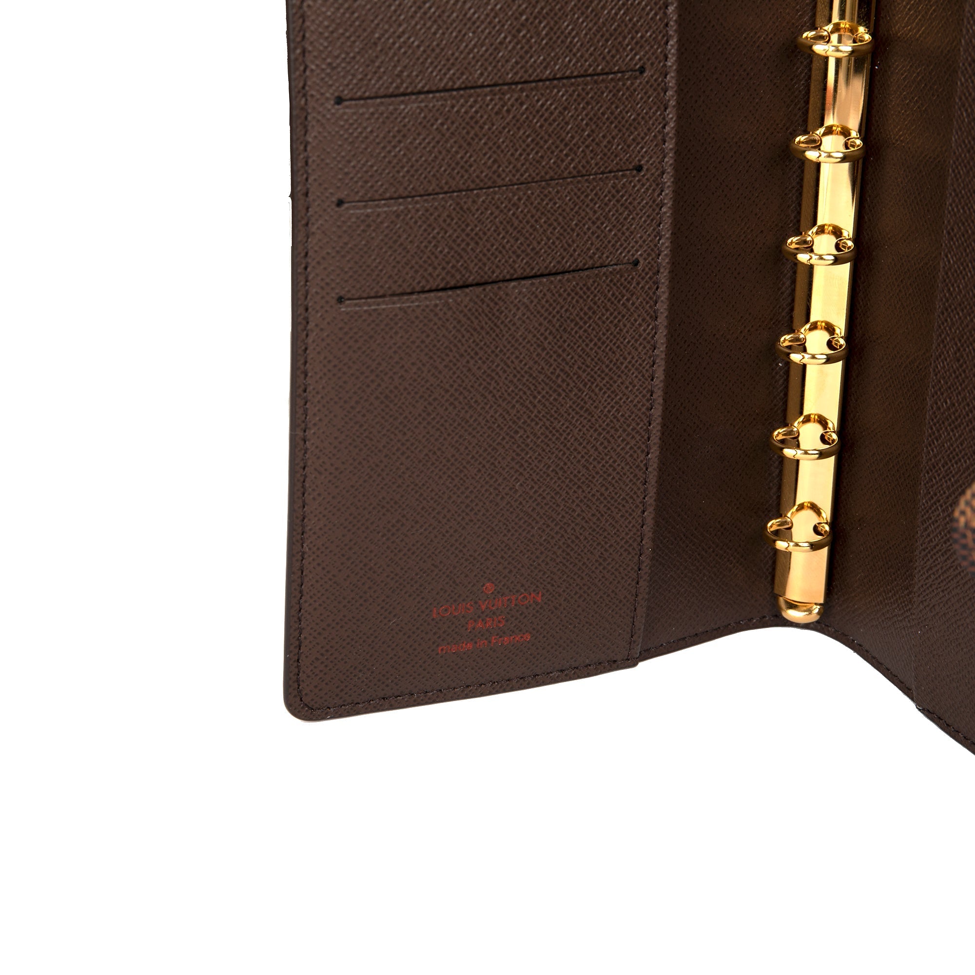 Louis Vuitton 2022 Damier Ebene Small Ring Agenda Cover w/ Box