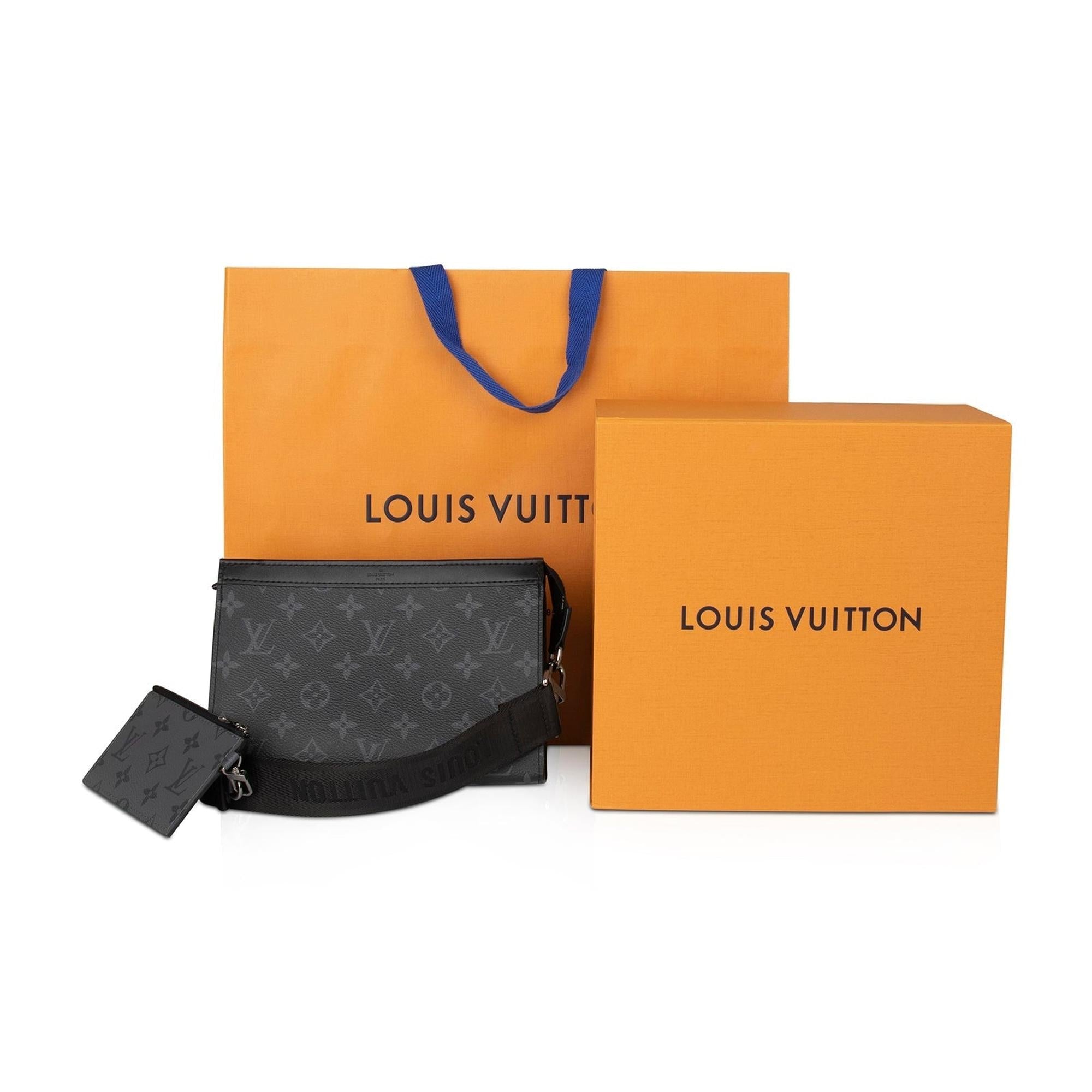 Louis Vuitton 2022 Monogram Eclipse Gaston Wearable Wallet w/ Box
