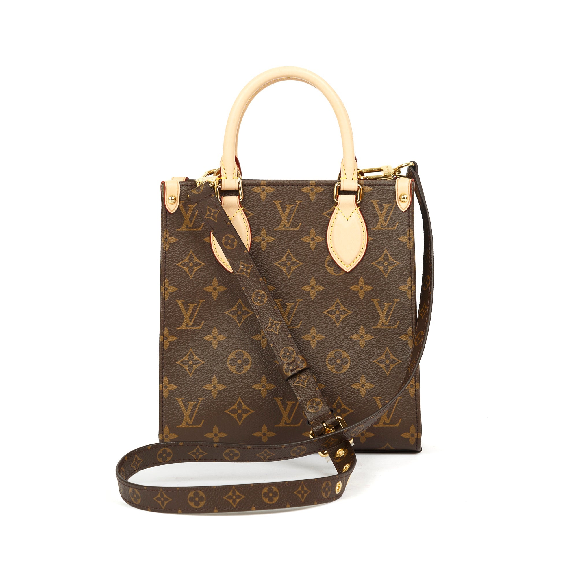 Louis Vuitton 2022 Monogram Sac Plat BB w/ Strap & Box