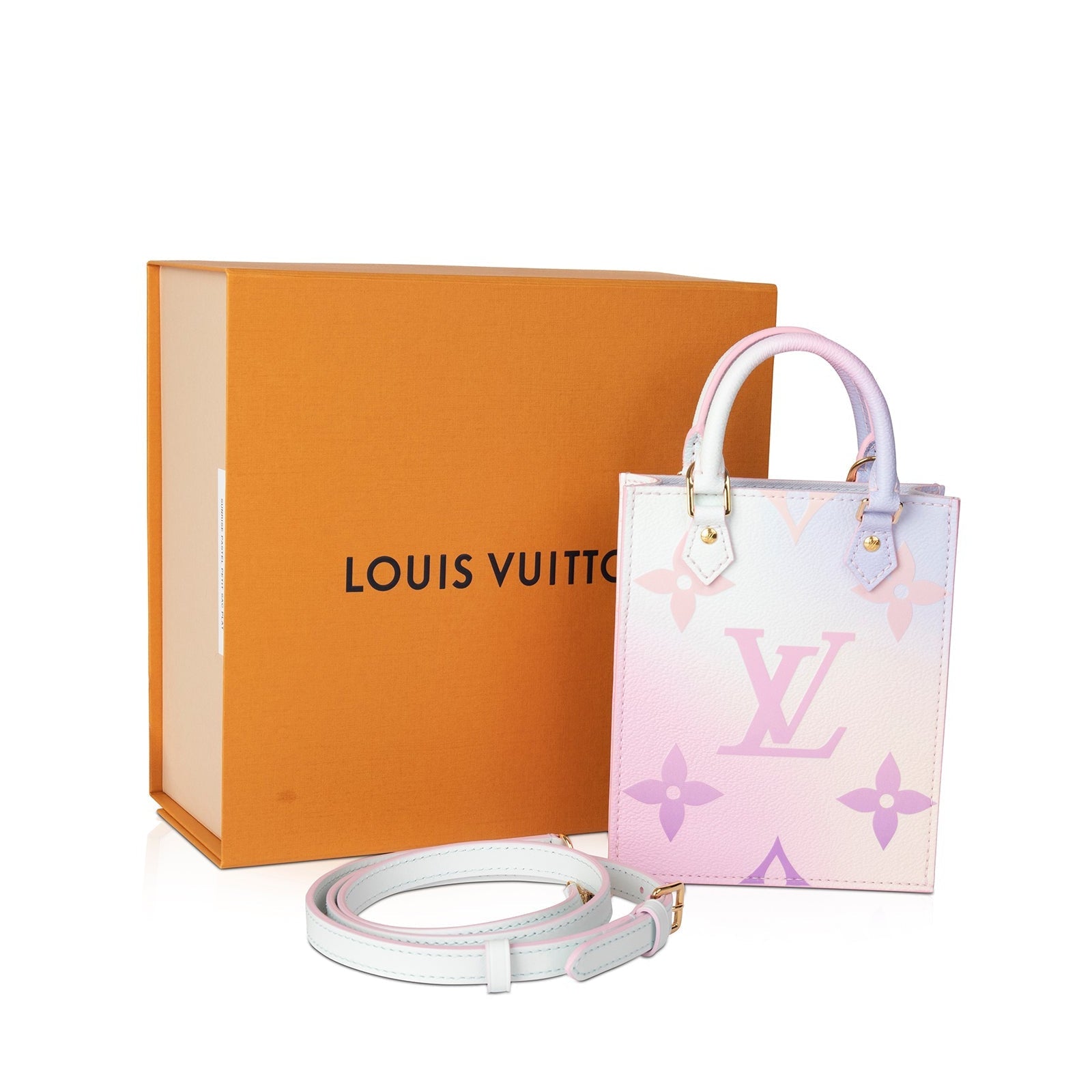 Louis Vuitton Petit Sac Plat Sunrise Pastel in Coated Canvas